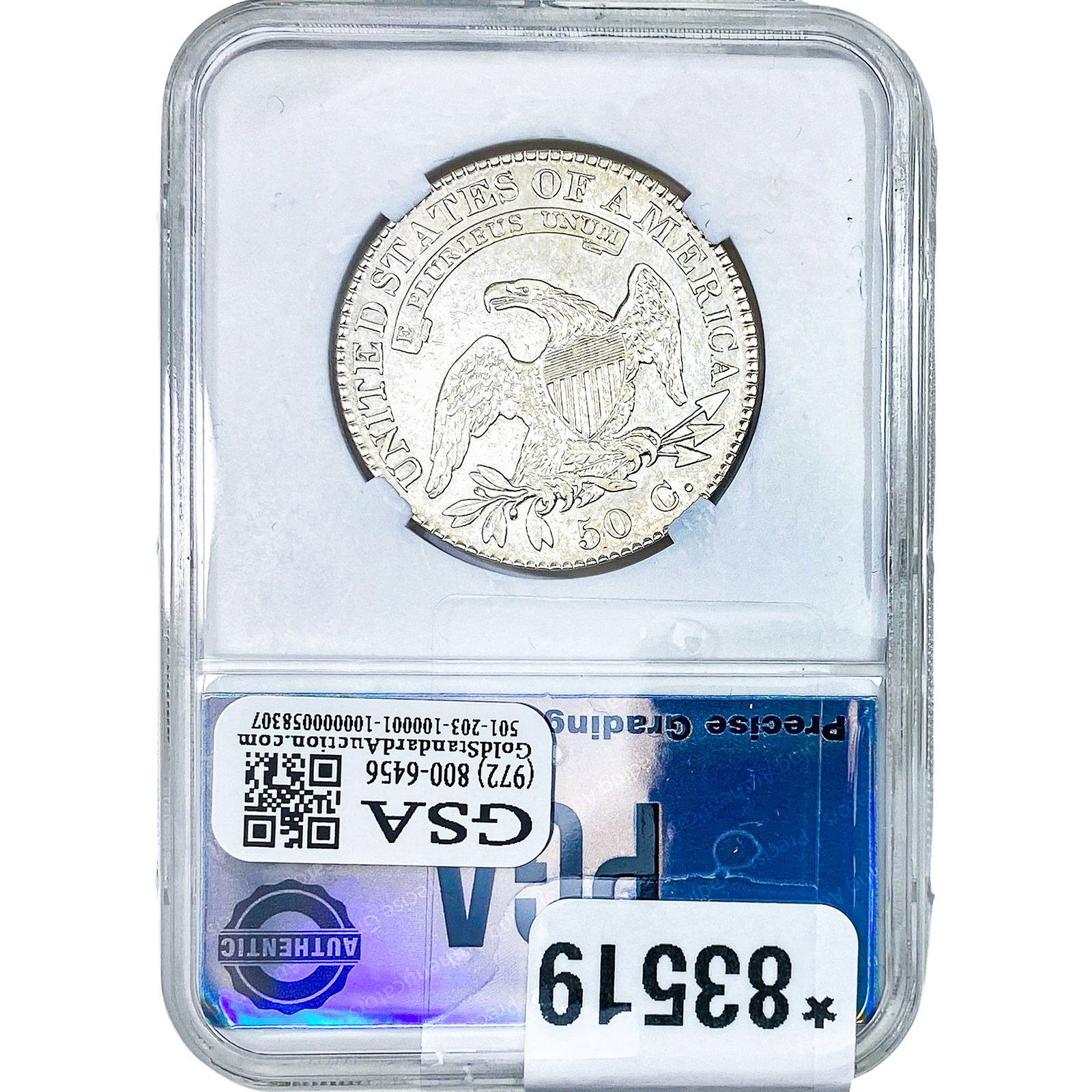 1821 Capped Bust Half Dollar PGA MS62 - 2