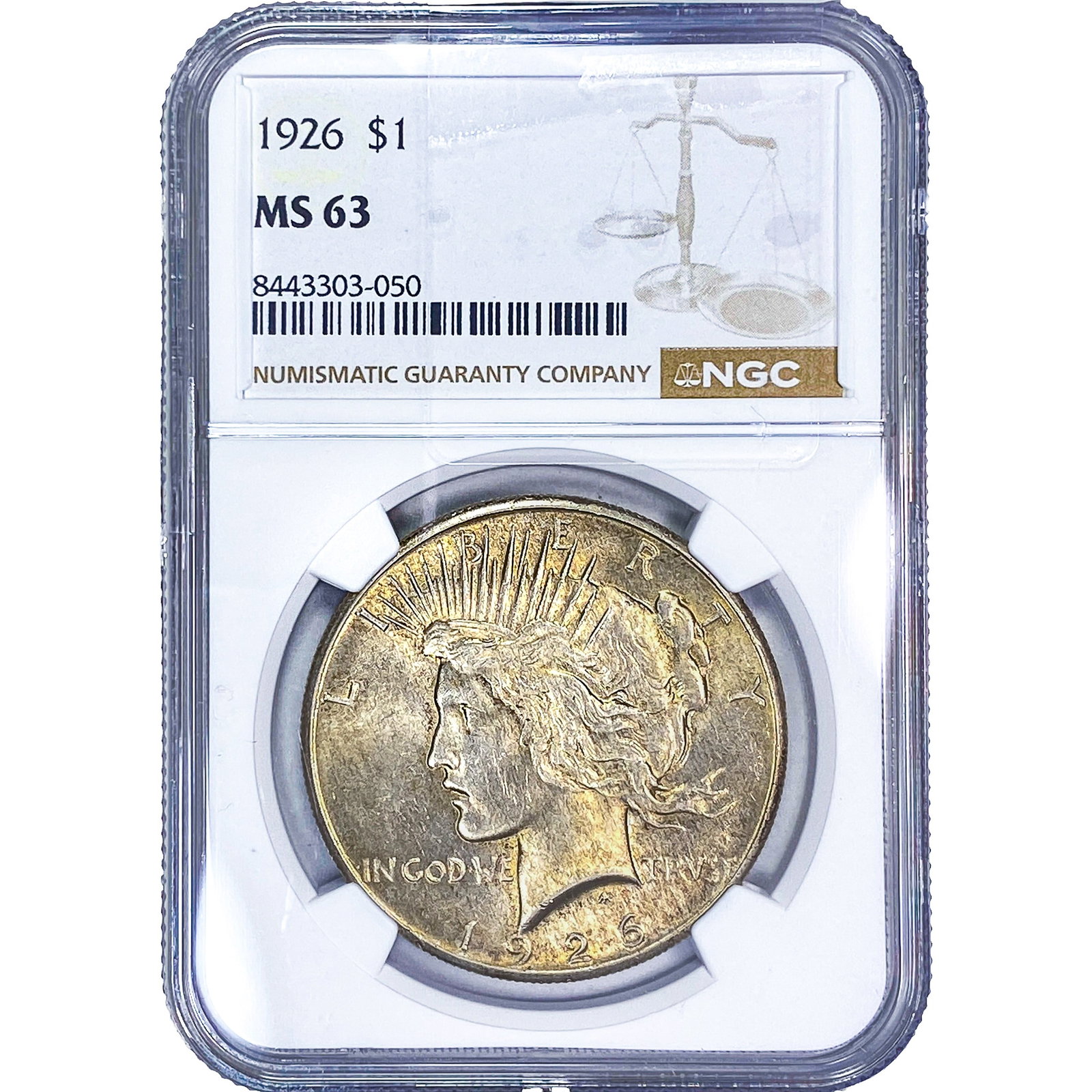 1926 Silver Peace Dollar NGC MS63: 1926 Silver Peace Dollar NGC MS63