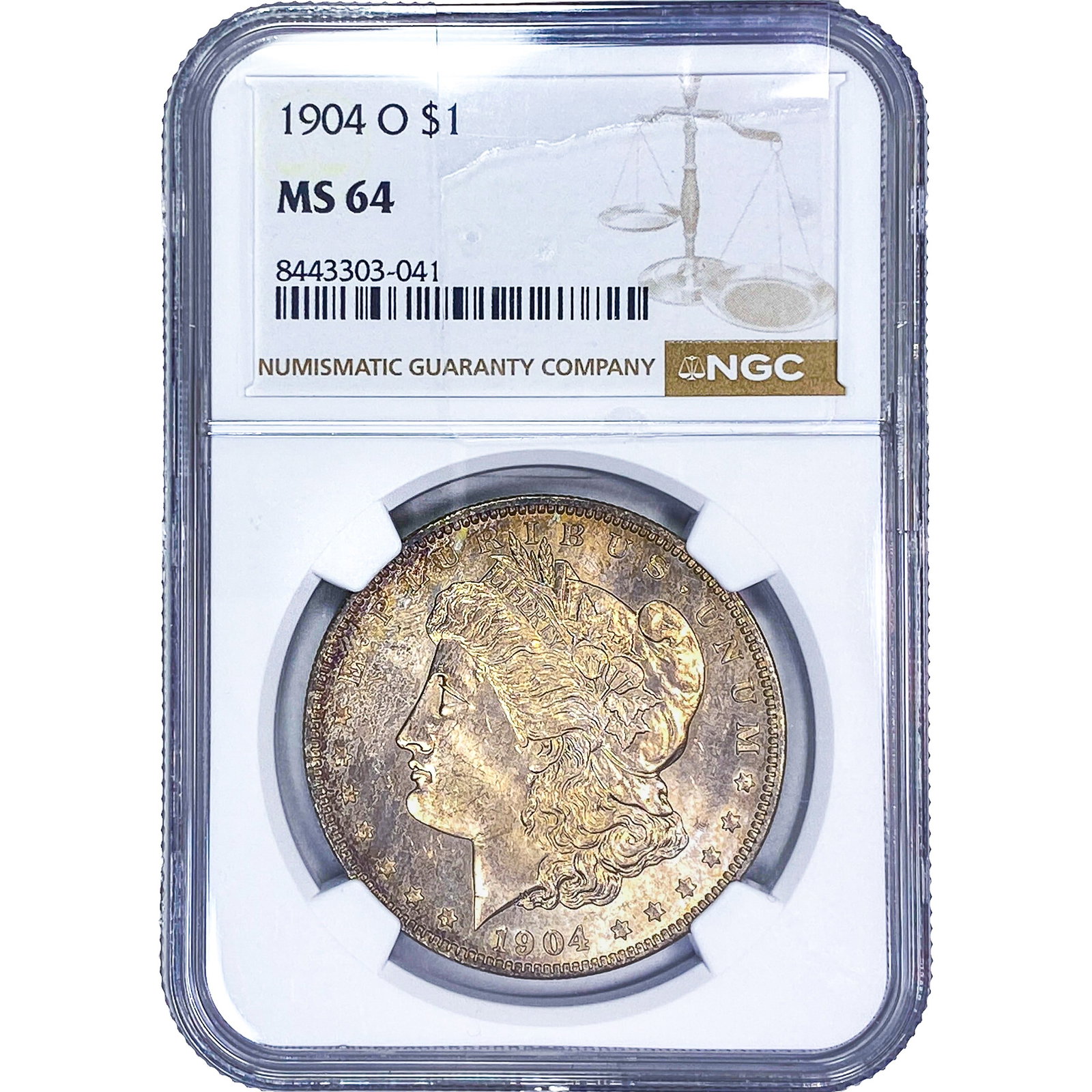 1904-O Morgan Silver Dollar NGC MS64: 1904-O Morgan Silver Dollar NGC MS64