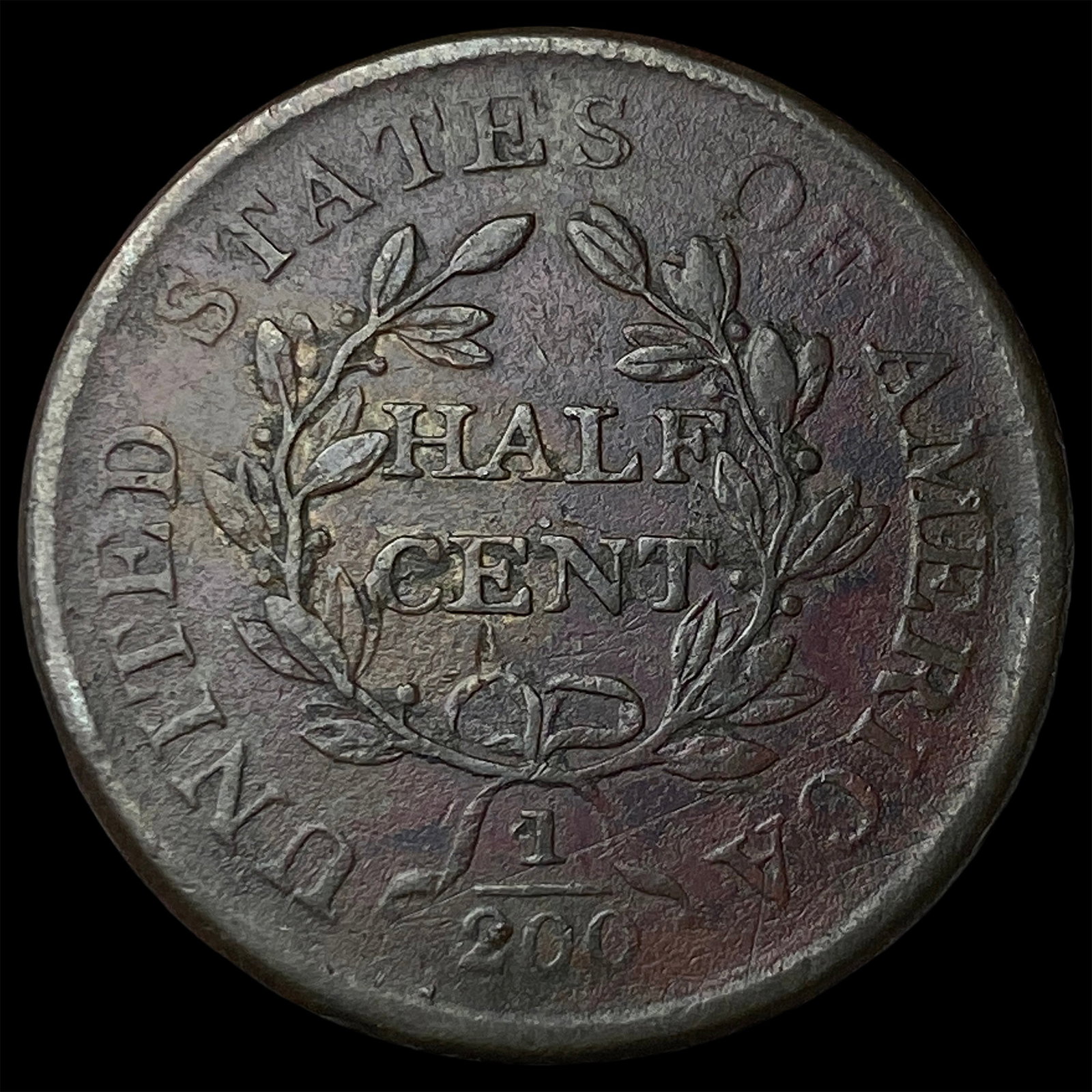 1806 Draped Bust Half Cent NEARLY UNCIRCULATED - 2