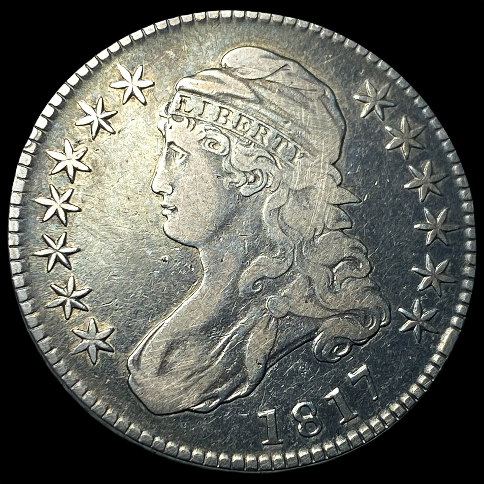 1817 Capped Bust Half Dollar NEARLY UNCIRCULATED: 1817 Capped Bust Half Dollar NEARLY UNCIRCULATED