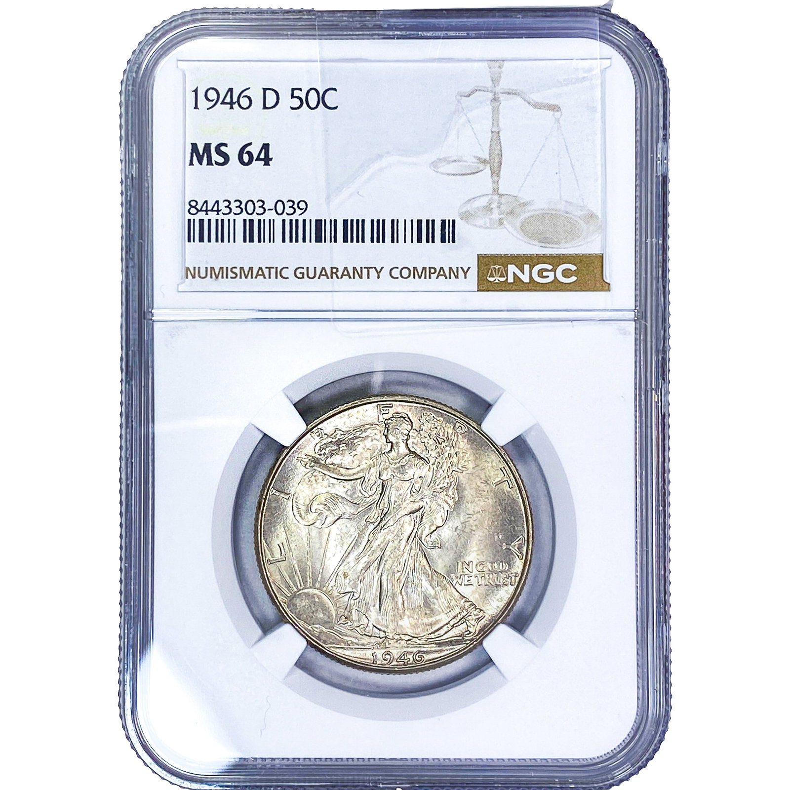 1946-D Walking Liberty Half Dollar NGC MS64 (1 of 2)