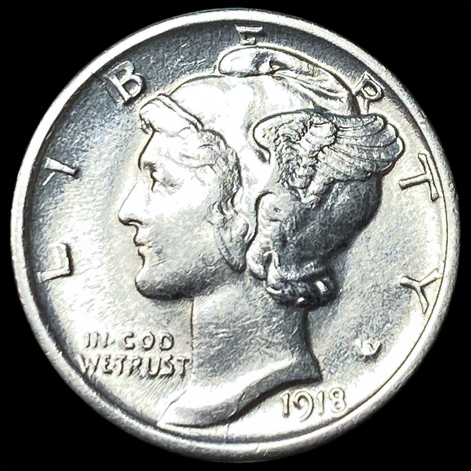 1918-D Silver Mercury Dime UNCIRCULATED: 1918-D Silver Mercury Dime UNCIRCULATED