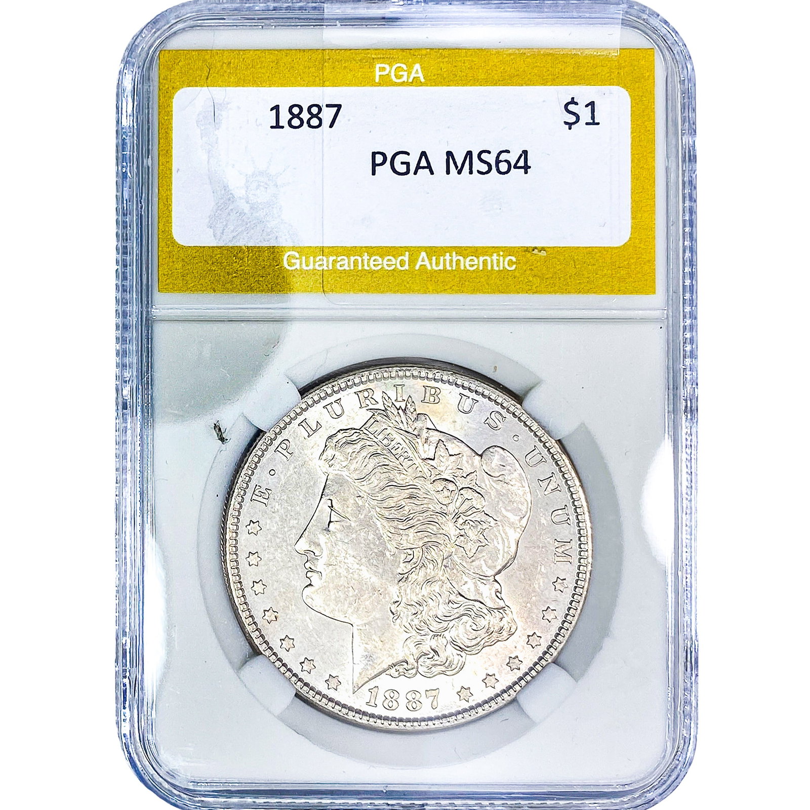 1887 Morgan Silver Dollar PGA MS64: 1887 Morgan Silver Dollar PGA MS64