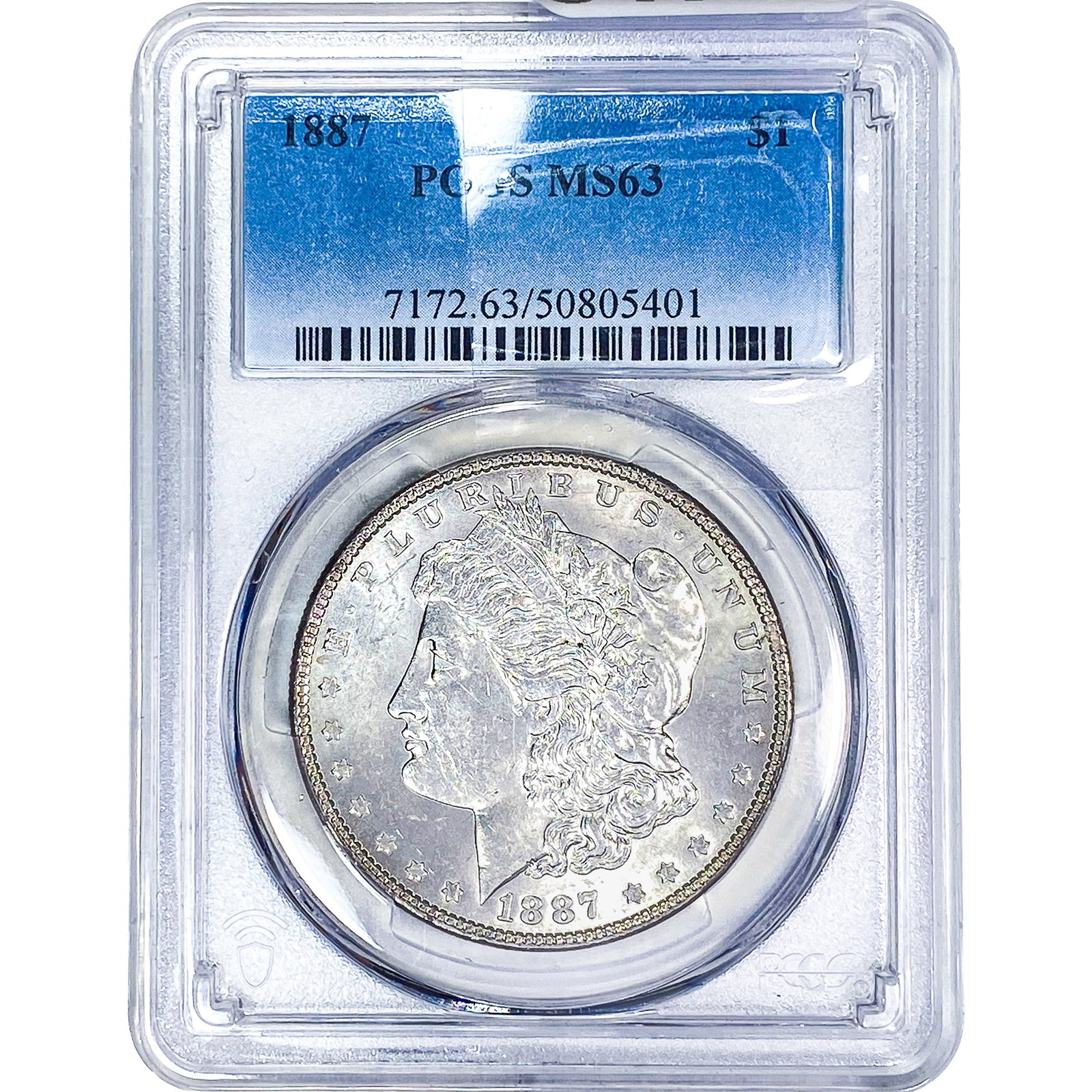1887 Morgan Silver Dollar PCGS MS63: 1887 Morgan Silver Dollar PCGS MS63