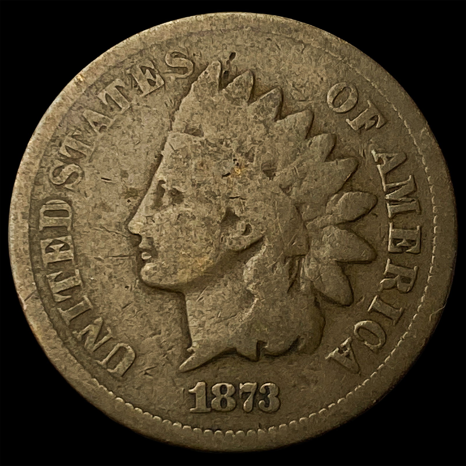 1873 Indian Head Cent HIGH GRADE: 1873 Indian Head Cent HIGH GRADE