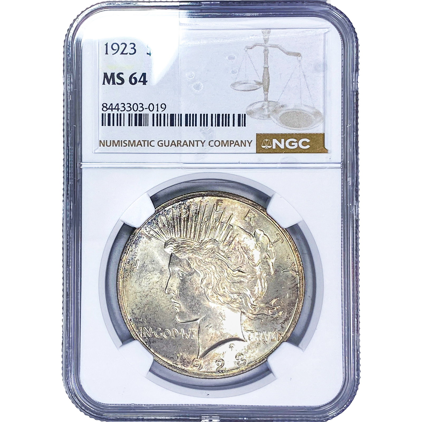 1923 Silver Peace Dollar NGC MS64: 1923 Silver Peace Dollar NGC MS64