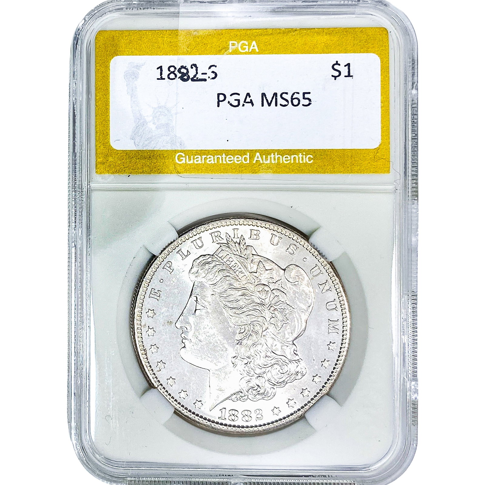 1882-S Morgan Silver Dollar PGA MS65: 1882-S Morgan Silver Dollar PGA MS65