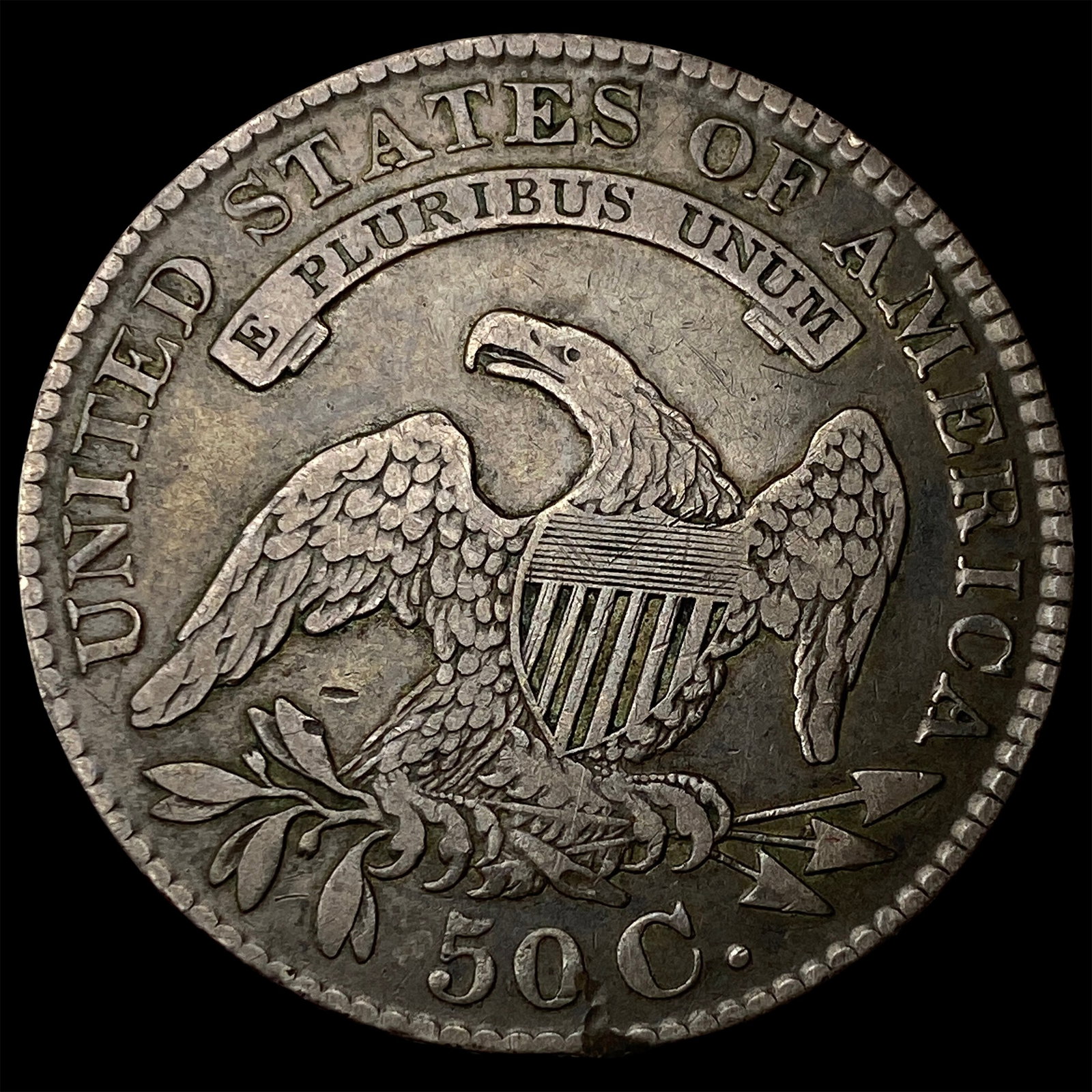 1829 Capped Bust Half Dollar ABOUT UNCIRCULATED - 2