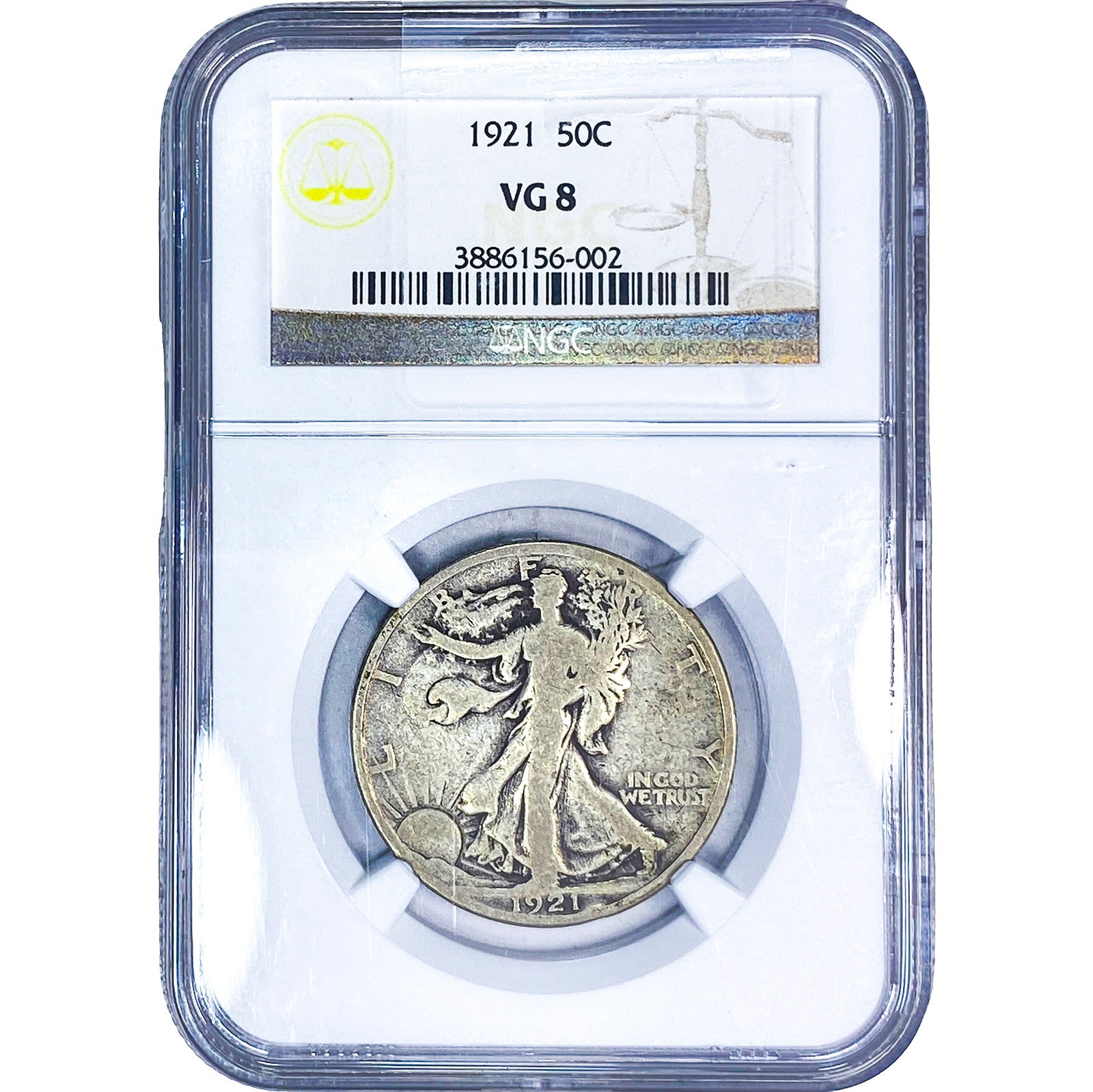 1921 Walking Liberty Half Dollar NGC VG8 (1 of 2)