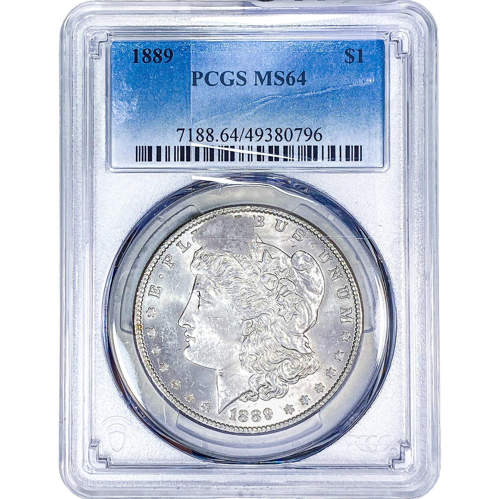 1889 Morgan Silver Dollar PCGS MS64: 1889 Morgan Silver Dollar PCGS MS64