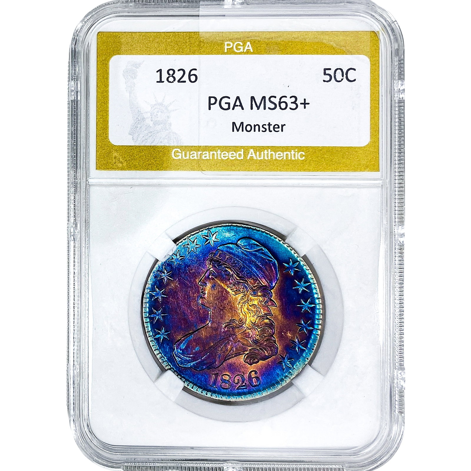 1826 Capped Bust Half Dollar PGA MS63+ (1 of 2)
