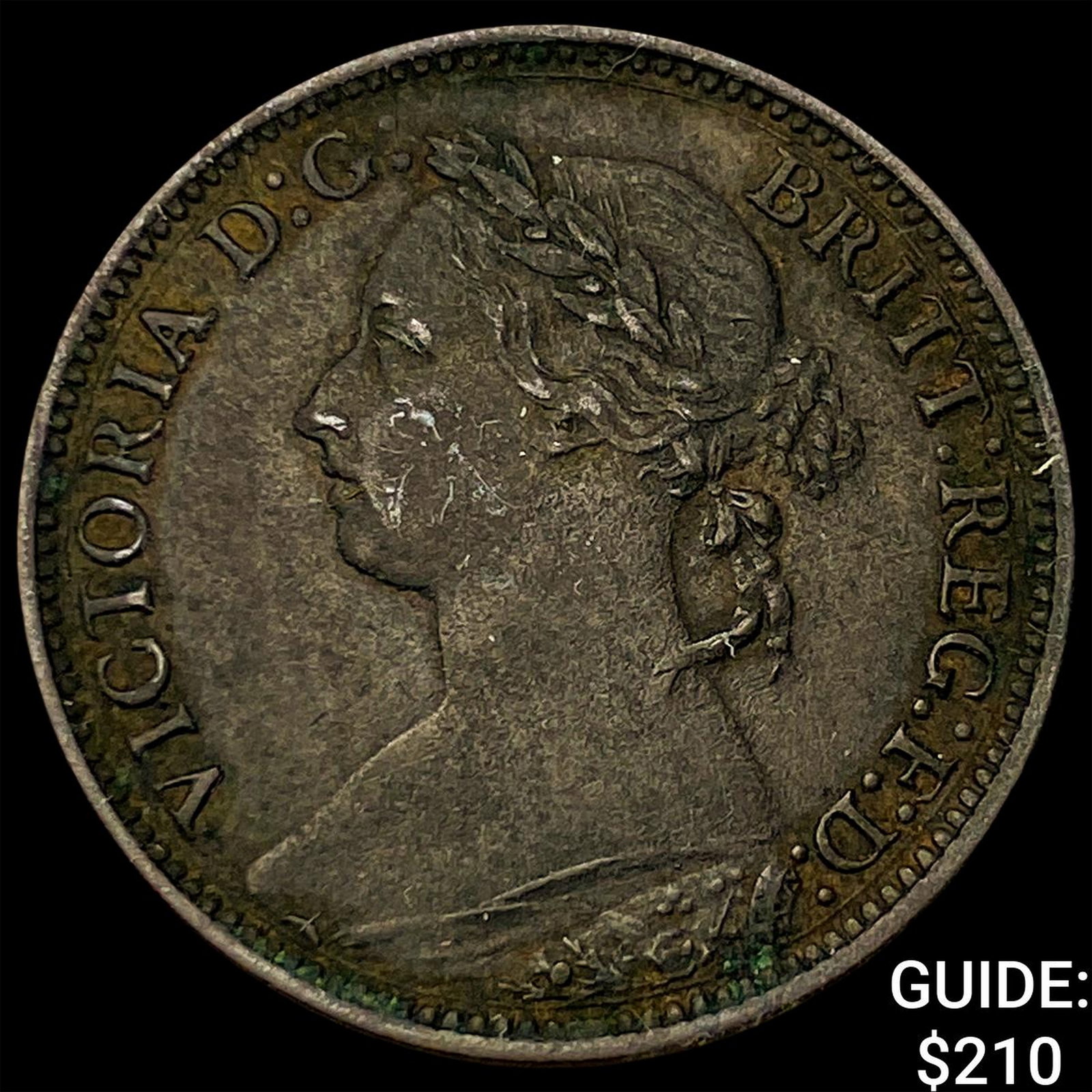 1881H Great Britain Victoria Bronze Farthing: 1881H Great Britain Victoria Bronze Farthing