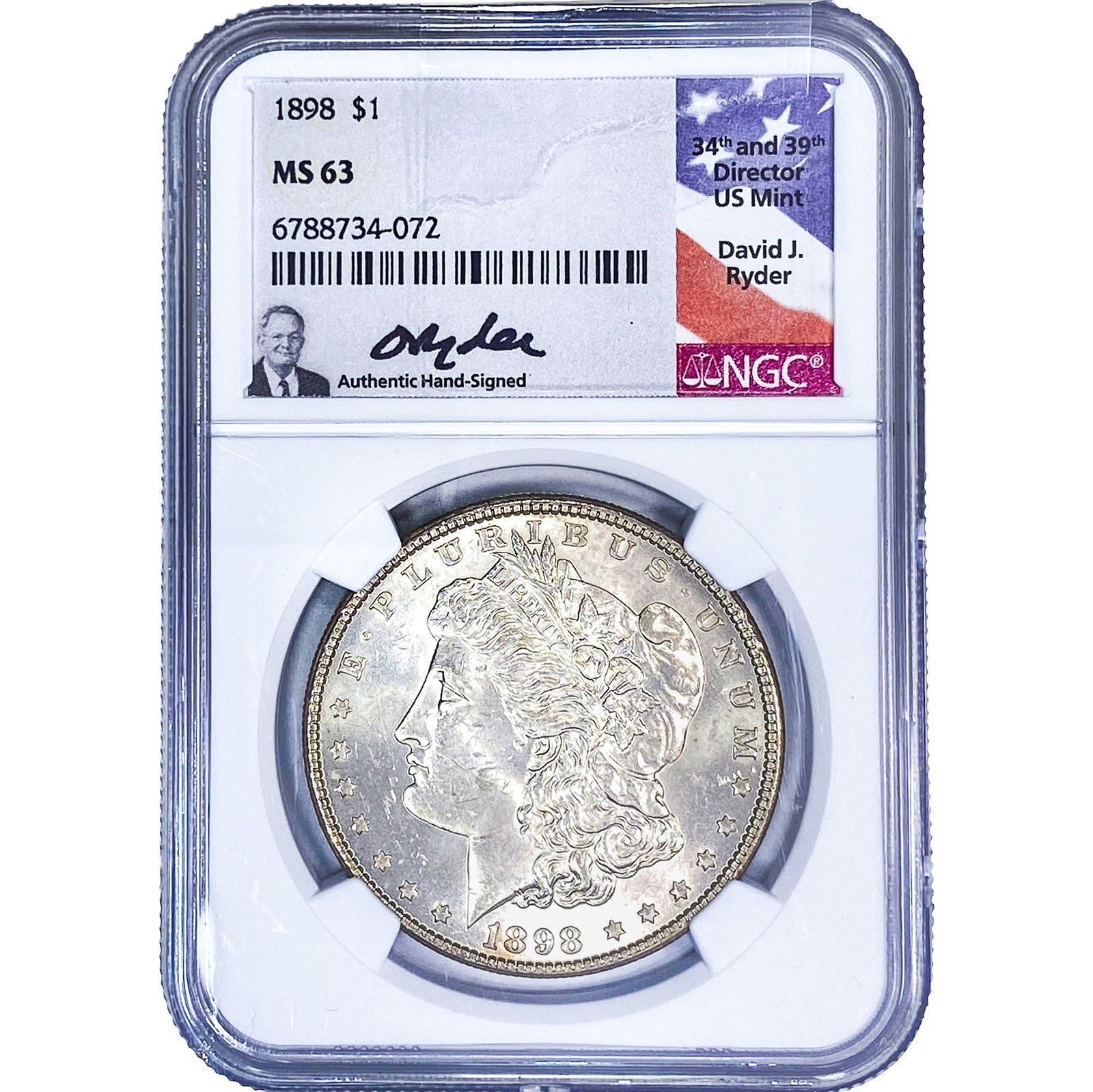 1898 Morgan Silver Dollar NGC MS63: 1898 Morgan Silver Dollar NGC MS63