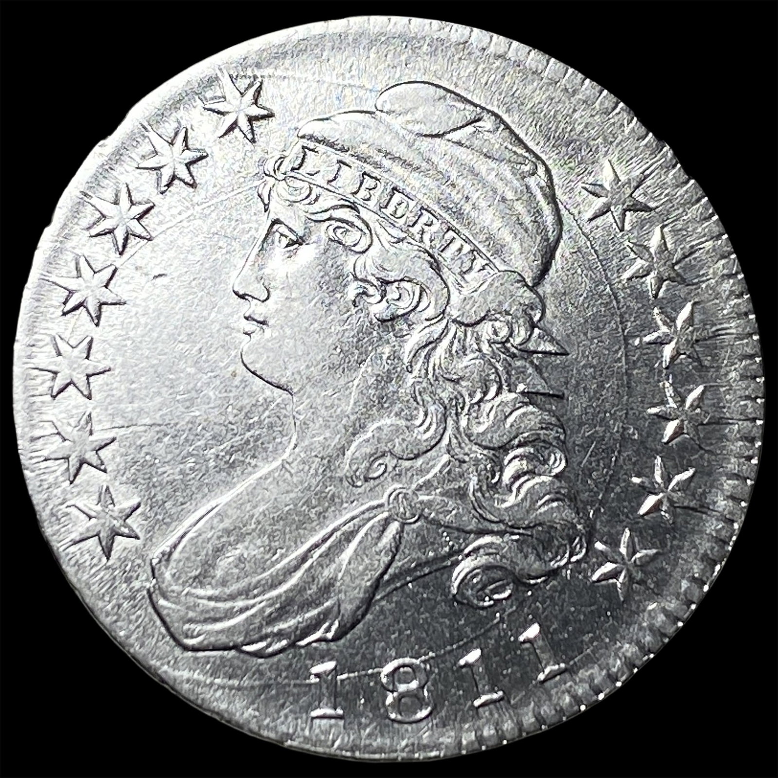 1811 Silver Capped Bust Half Dollar CLOSELY UNCIRCULATED (1 of 2)