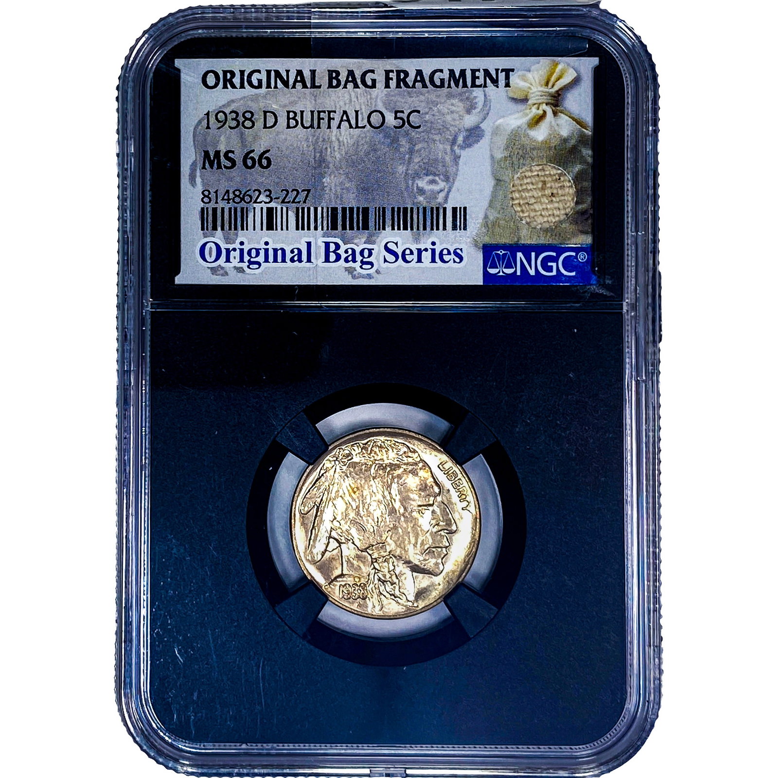 1938-D Buffalo Nickel NGC MS66: 1938-D Buffalo Nickel NGC MS66