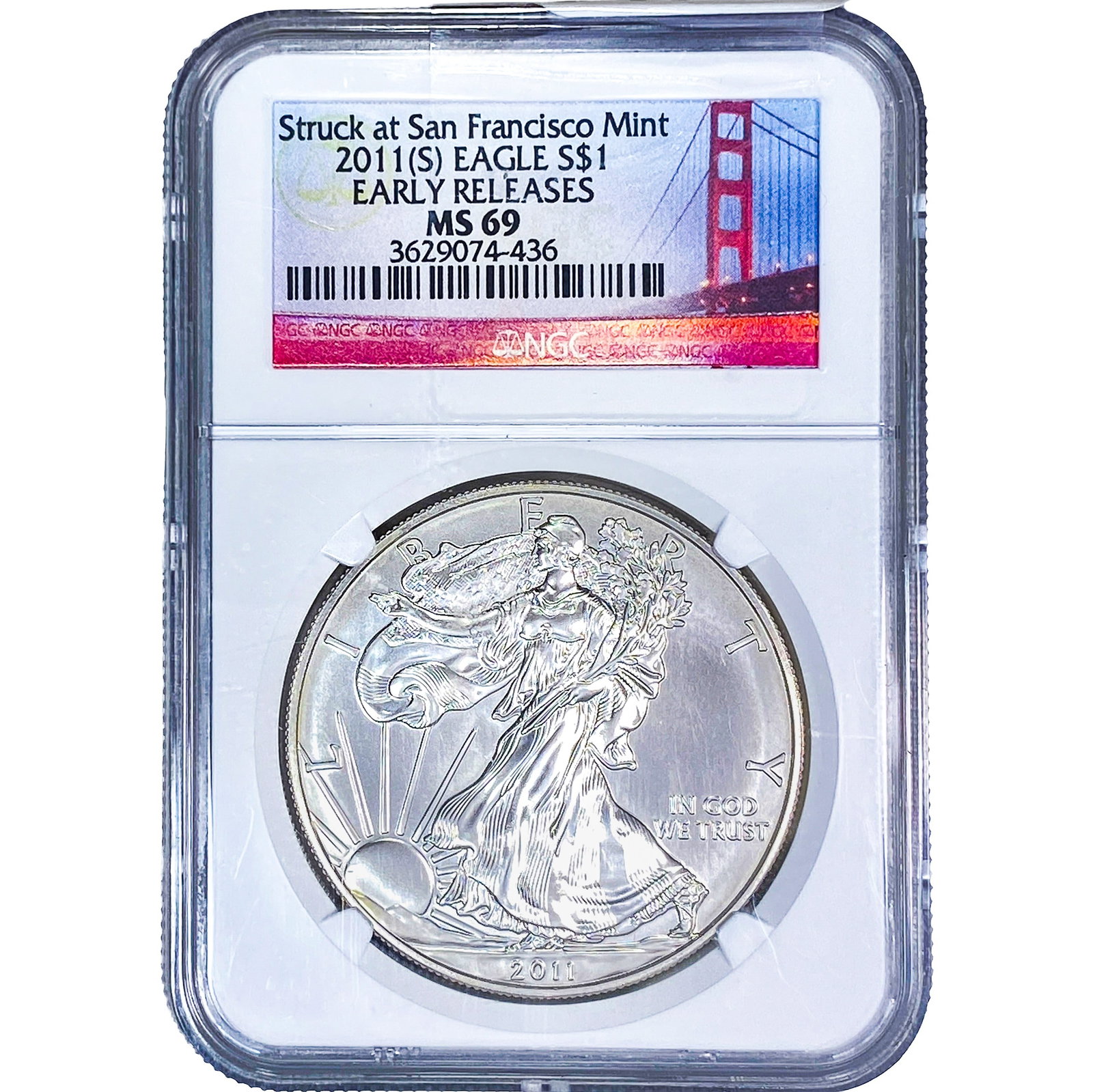 2011-S Silver Eagle NGC MS69: 2011-S Silver Eagle NGC MS69