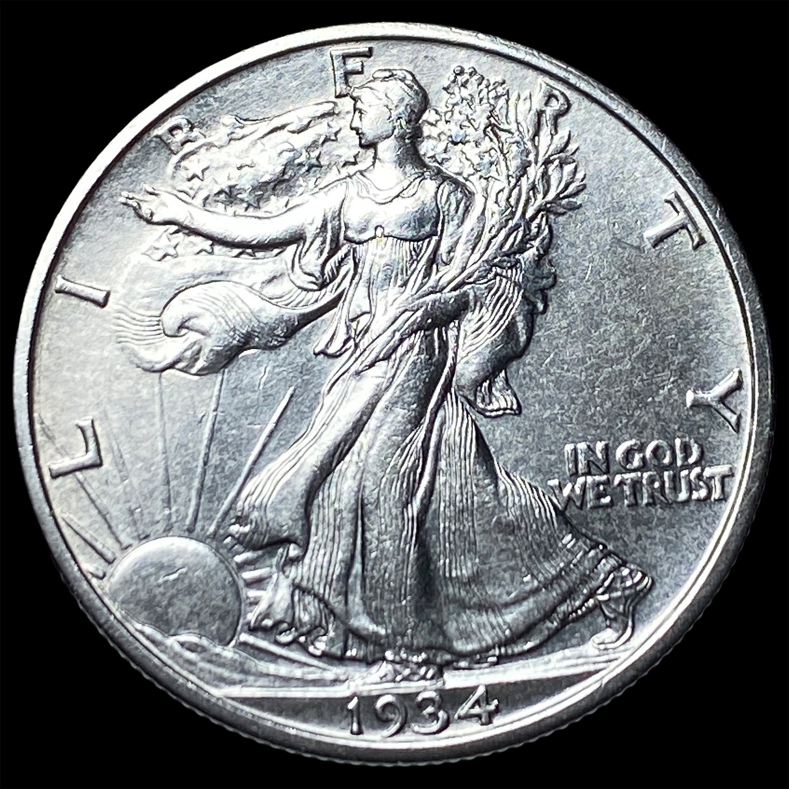 1934-S Walking Liberty Half Dollar CHOICE AU: 1934-S Walking Liberty Half Dollar CHOICE AU