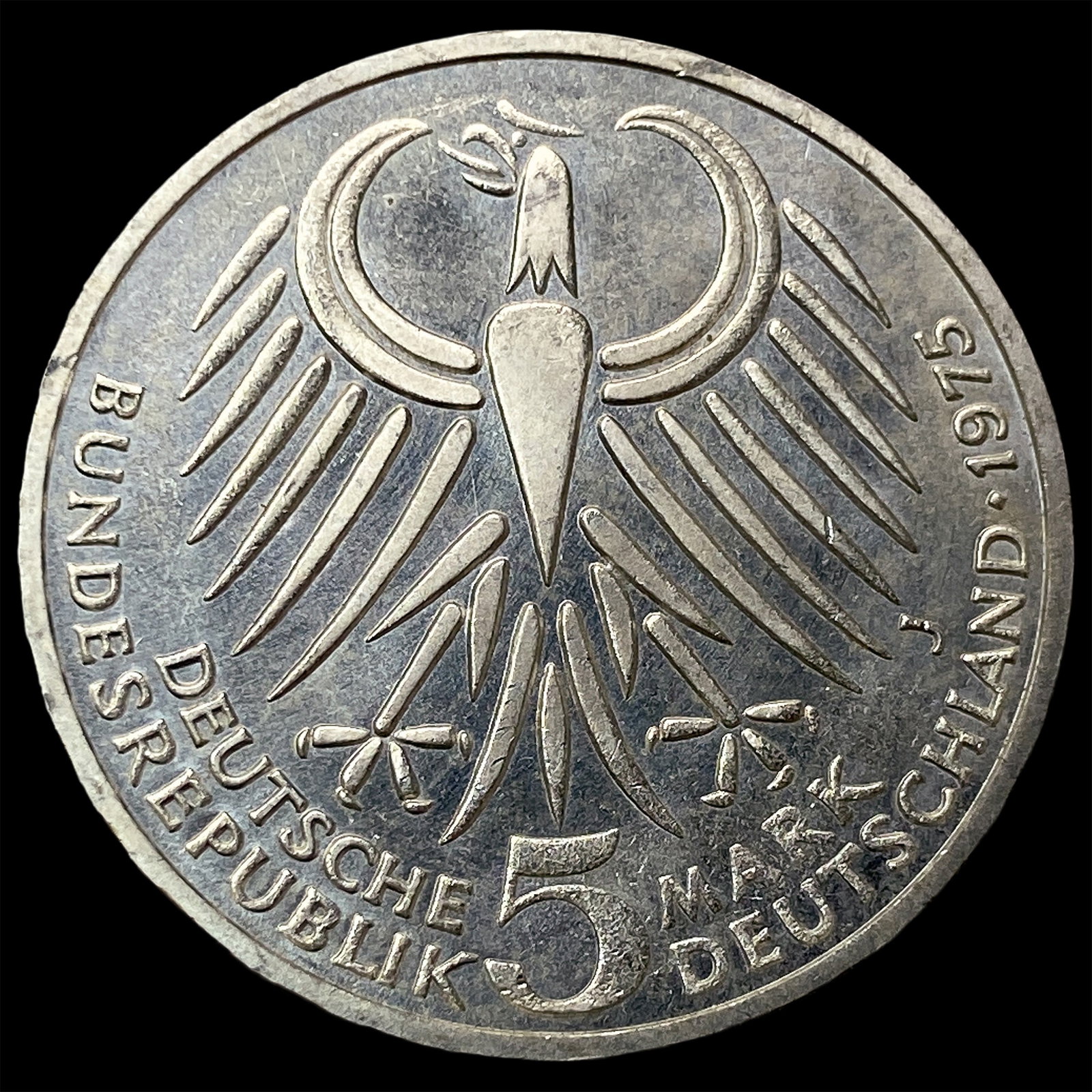 1975J Germany Silver 5 Mark - 2