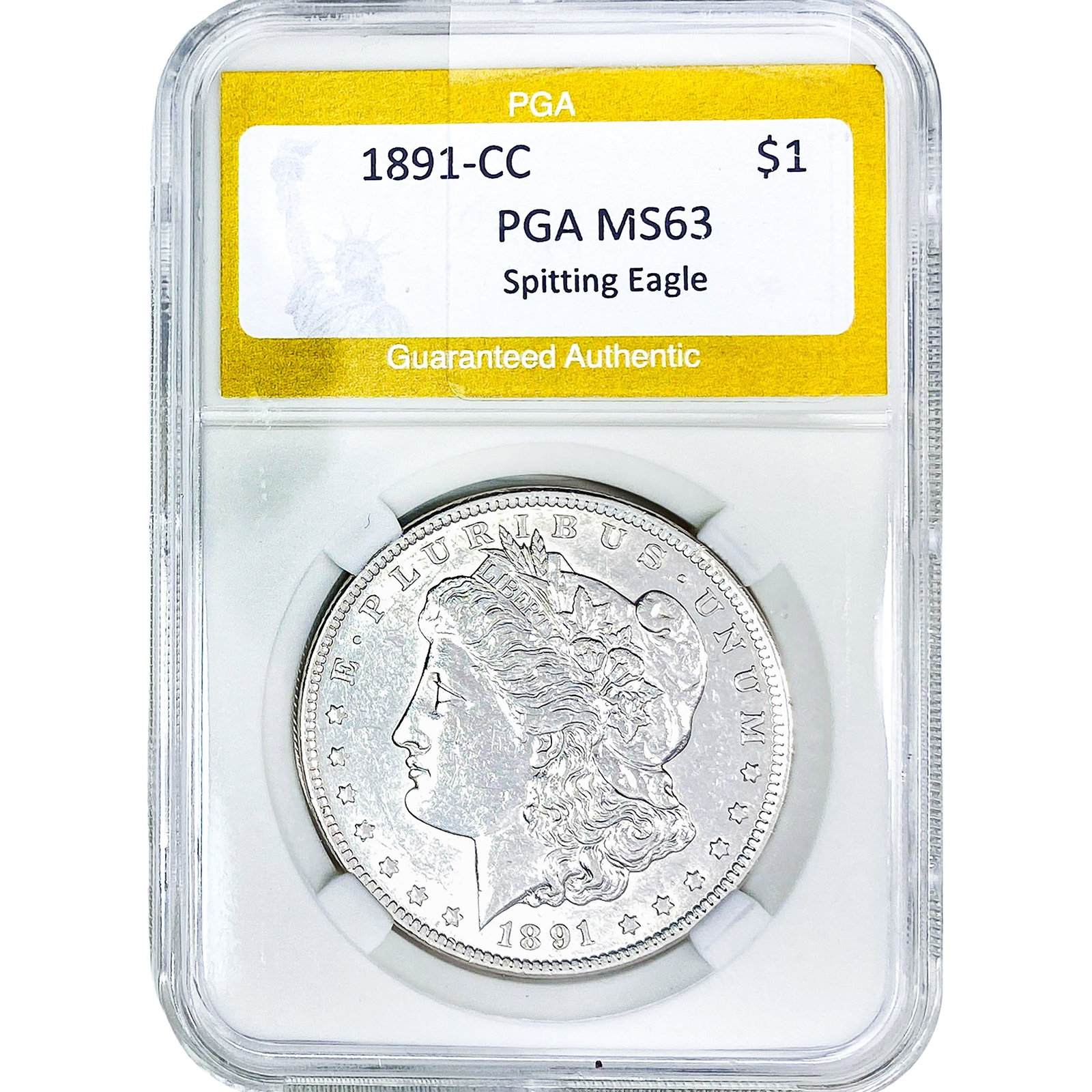 1891-CC Morgan Silver Dollar PGA MS63 (1 of 2)