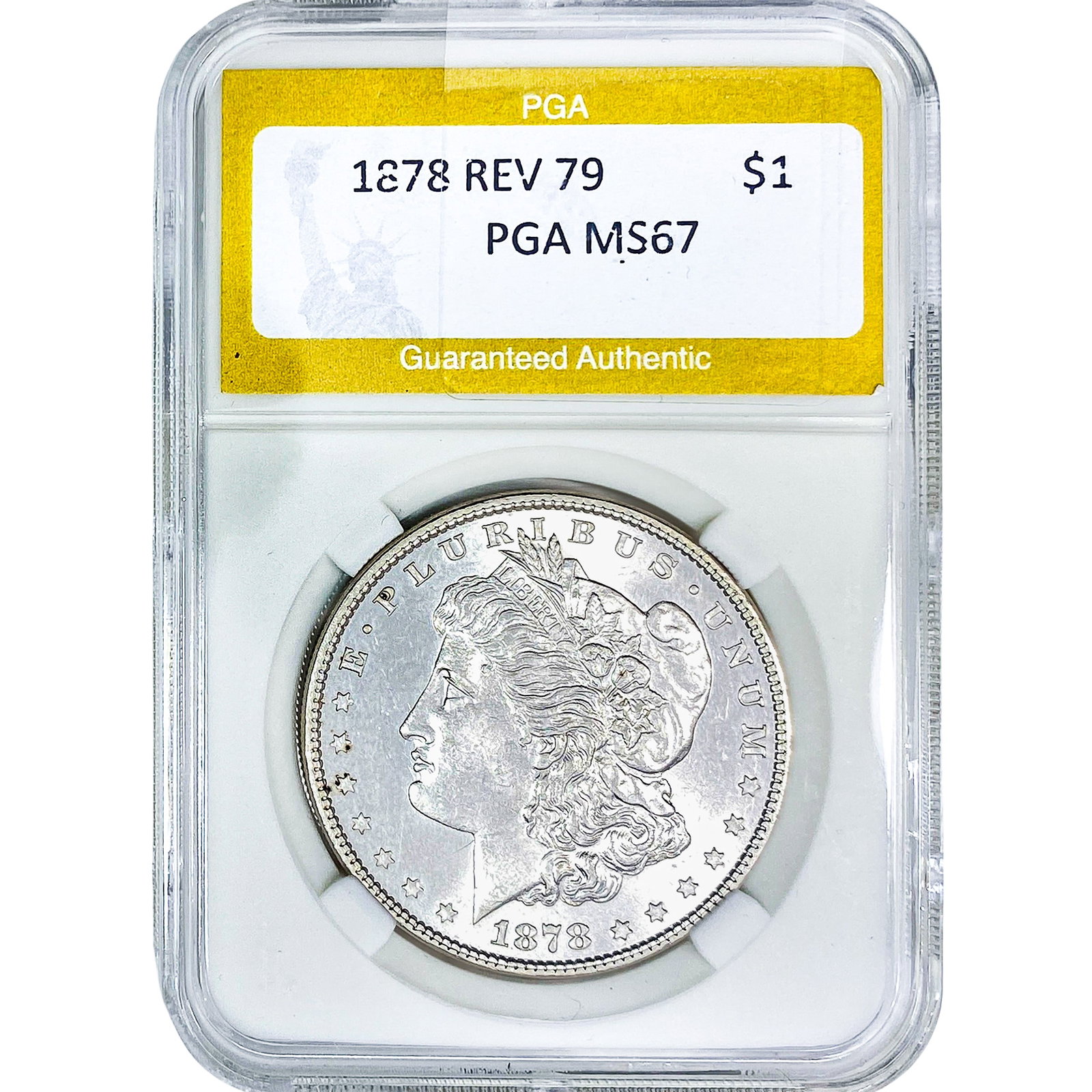 1878 Morgan Silver Dollar PGA MS67 Rev 79 (1 of 2)