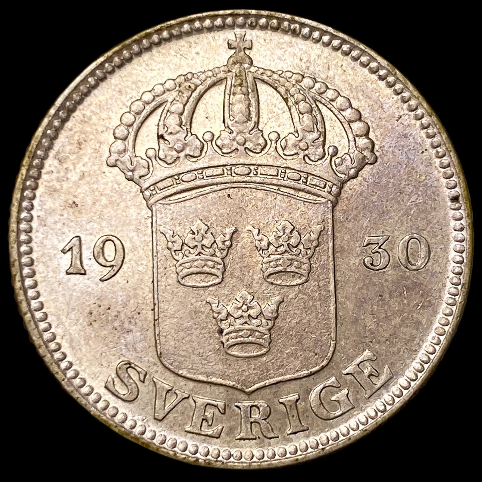 1930 Sweden Silver 50 Ore: 1930 Sweden Silver 50 Ore