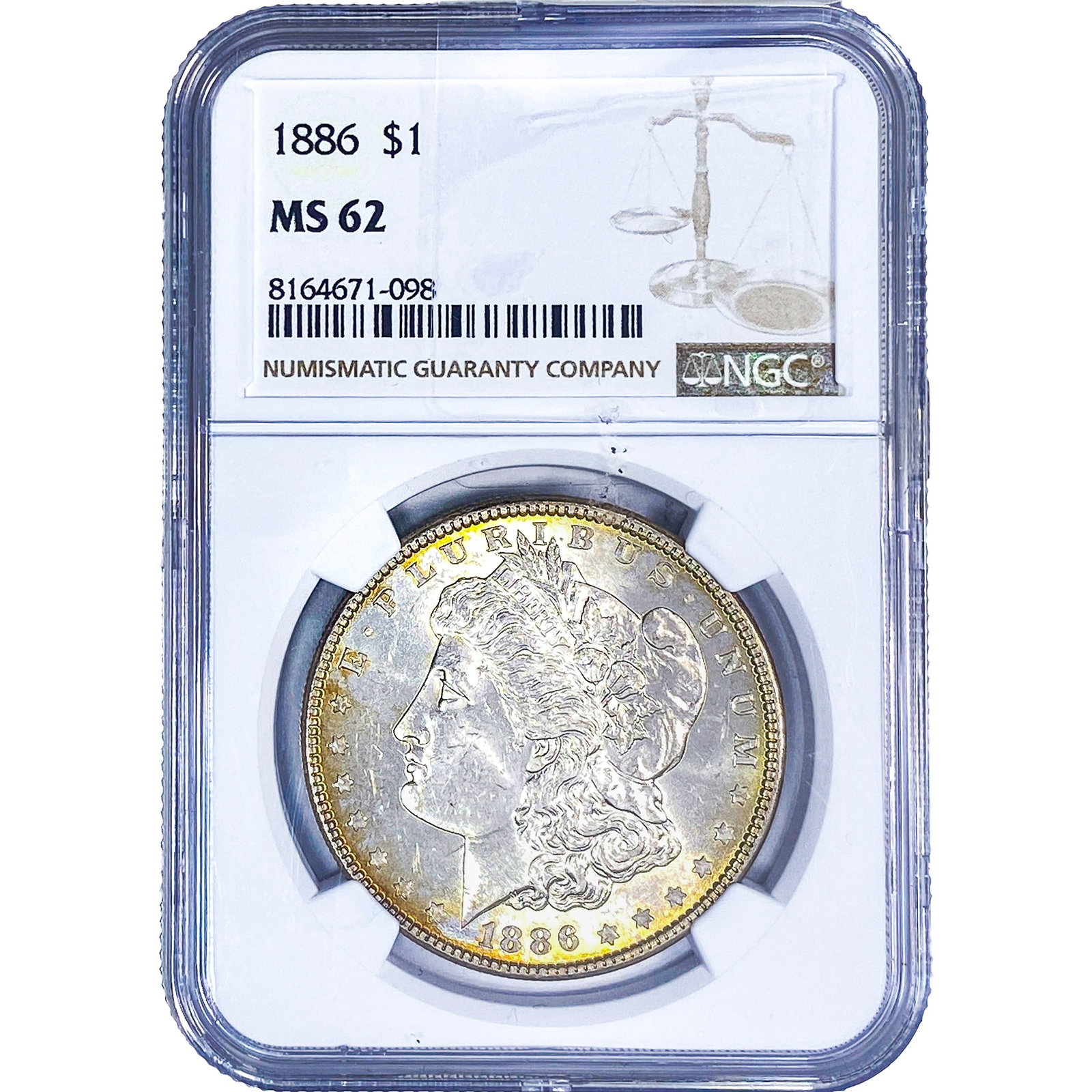 1886 Morgan Silver Dollar NGC MS62 (1 of 2)