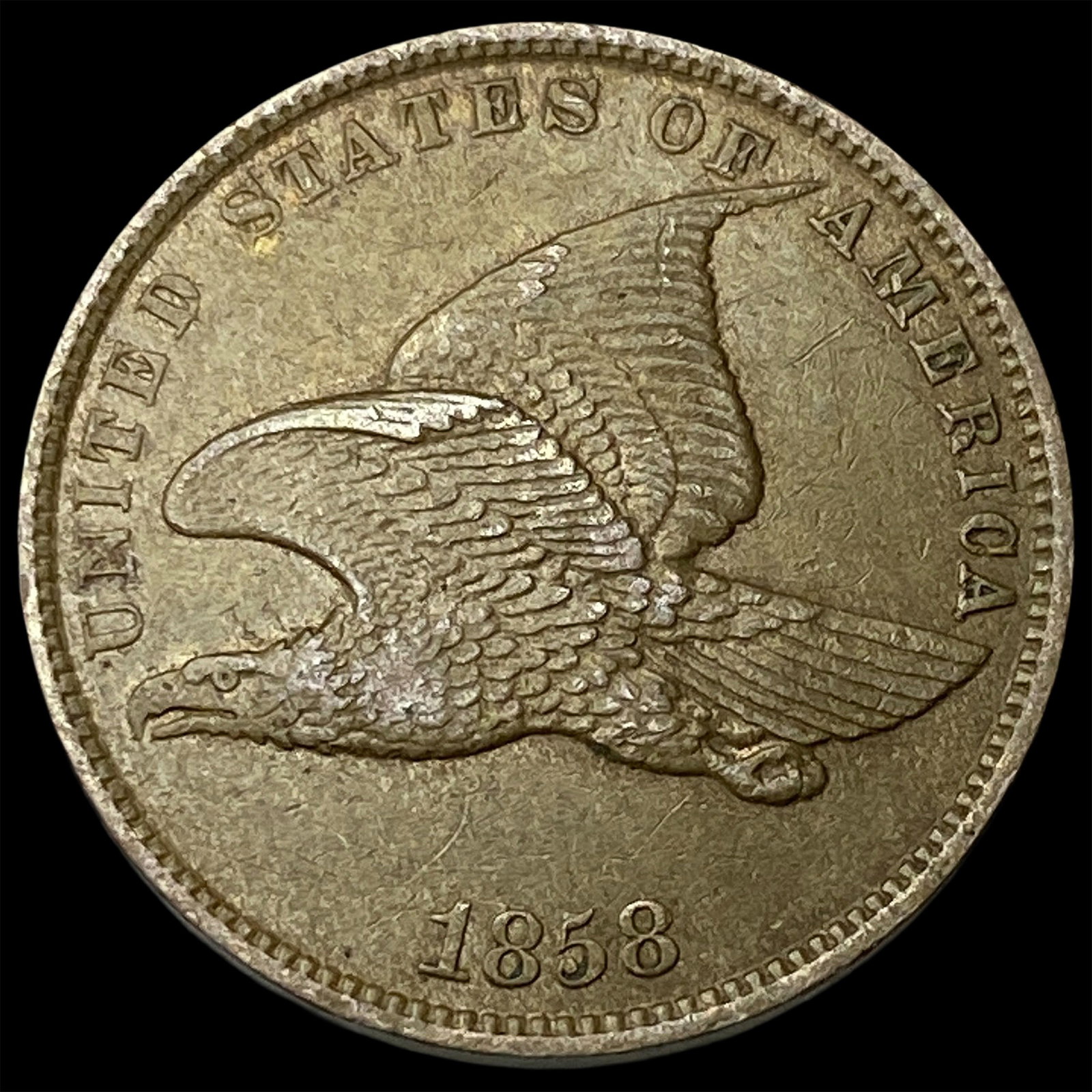 1858 Flying Eagle Cent CLOSELY UNCIRCULATED (1 of 2)