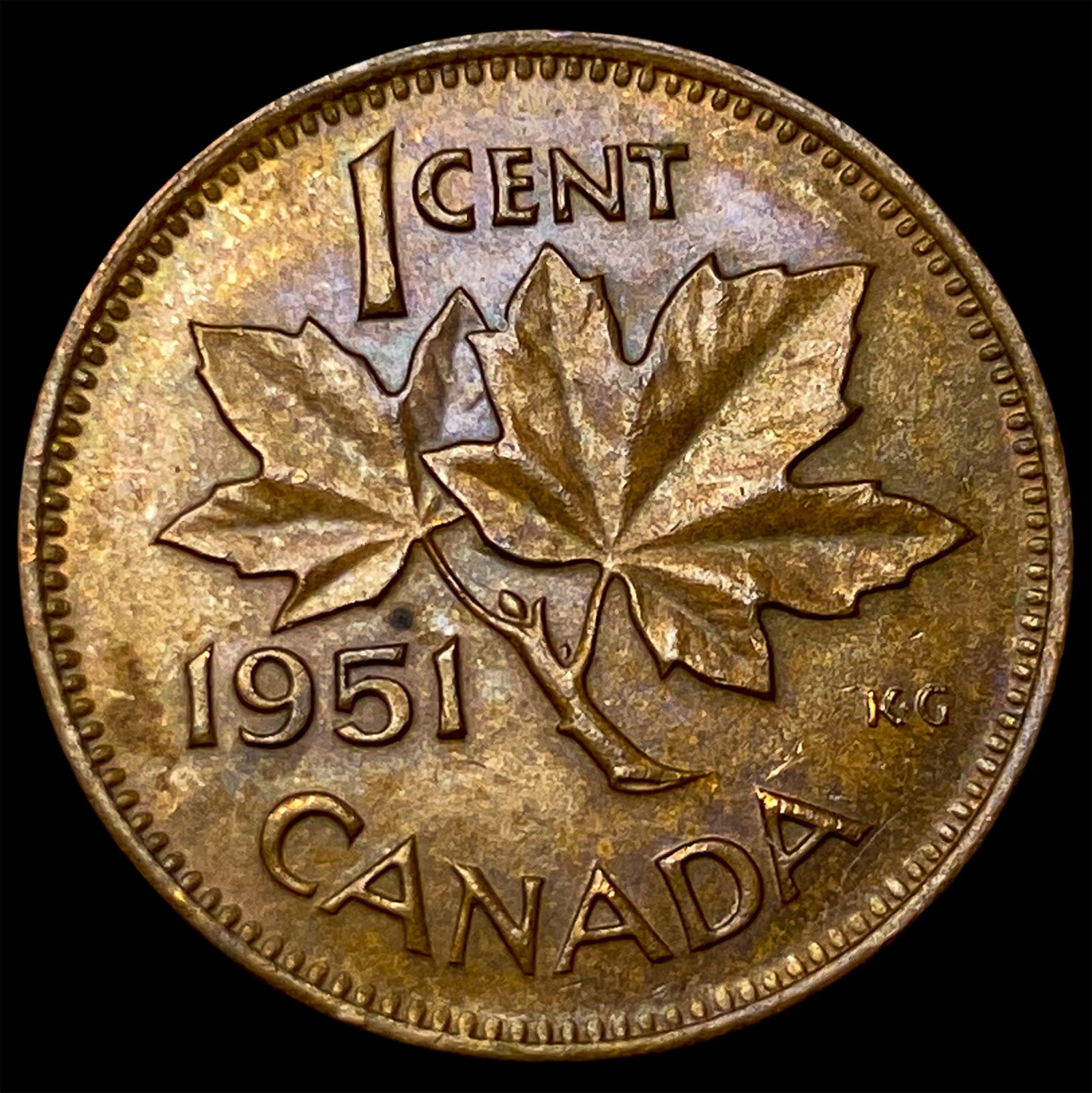 1951 Canada Bronze 1 Cent - 2