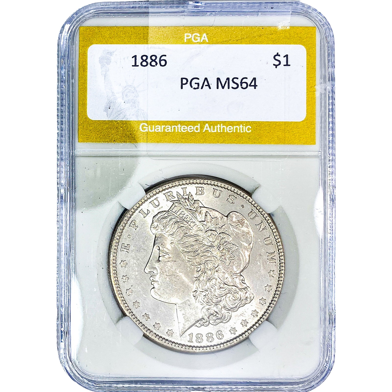 1886 Morgan Silver Dollar PGA MS64: 1886 Morgan Silver Dollar PGA MS64