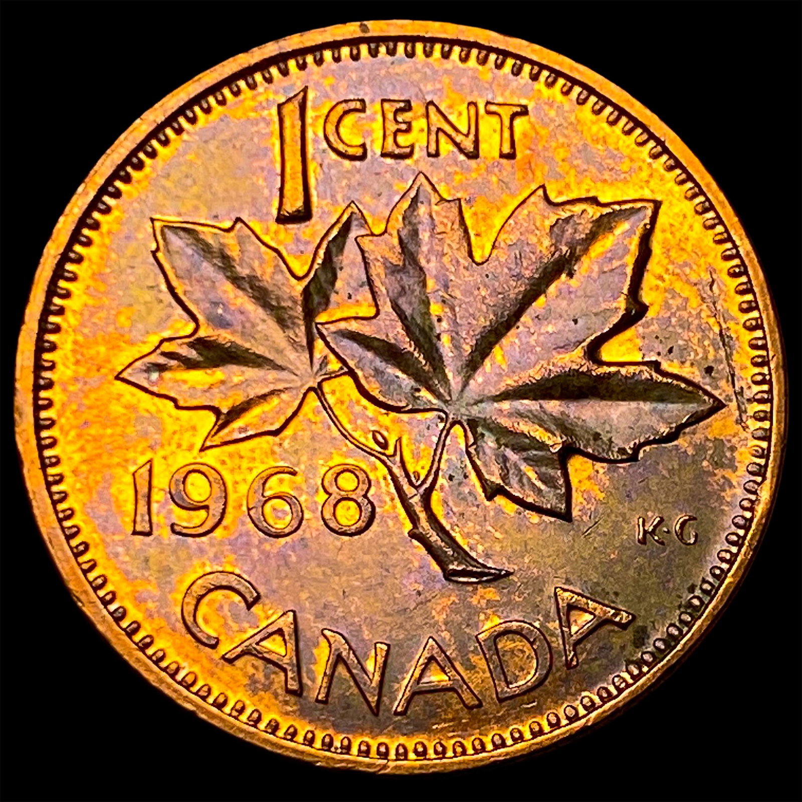 1968 Canada Bronze 1 Cent - 2