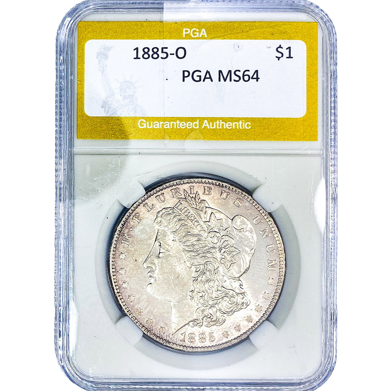 1885-O Morgan Silver Dollar PGA MS64: 1885-O Morgan Silver Dollar PGA MS64