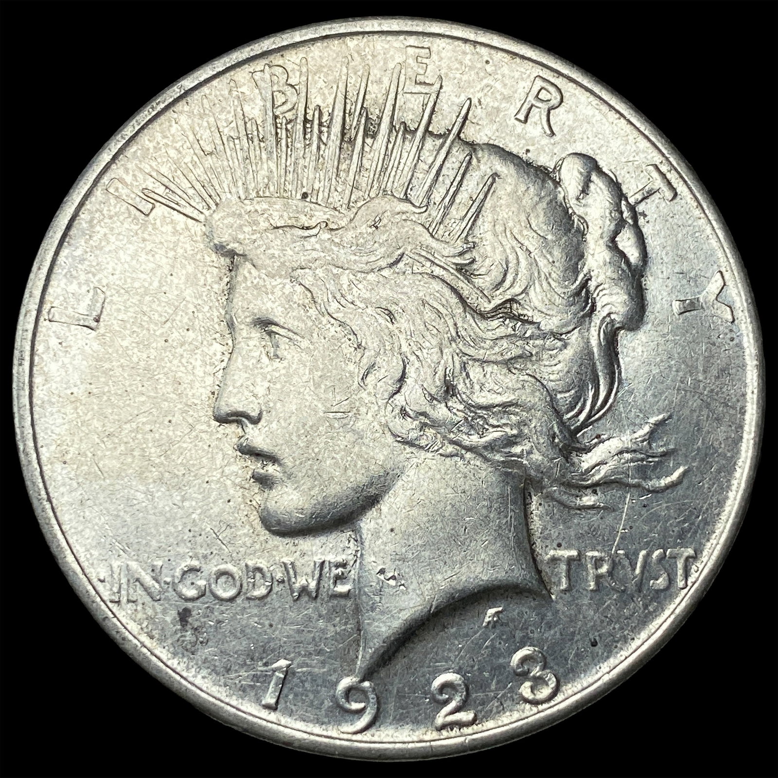 1923-D Peace Silver Dollar CLOSELY UNCIRCULATED: 1923-D Peace Silver Dollar CLOSELY UNCIRCULATED
