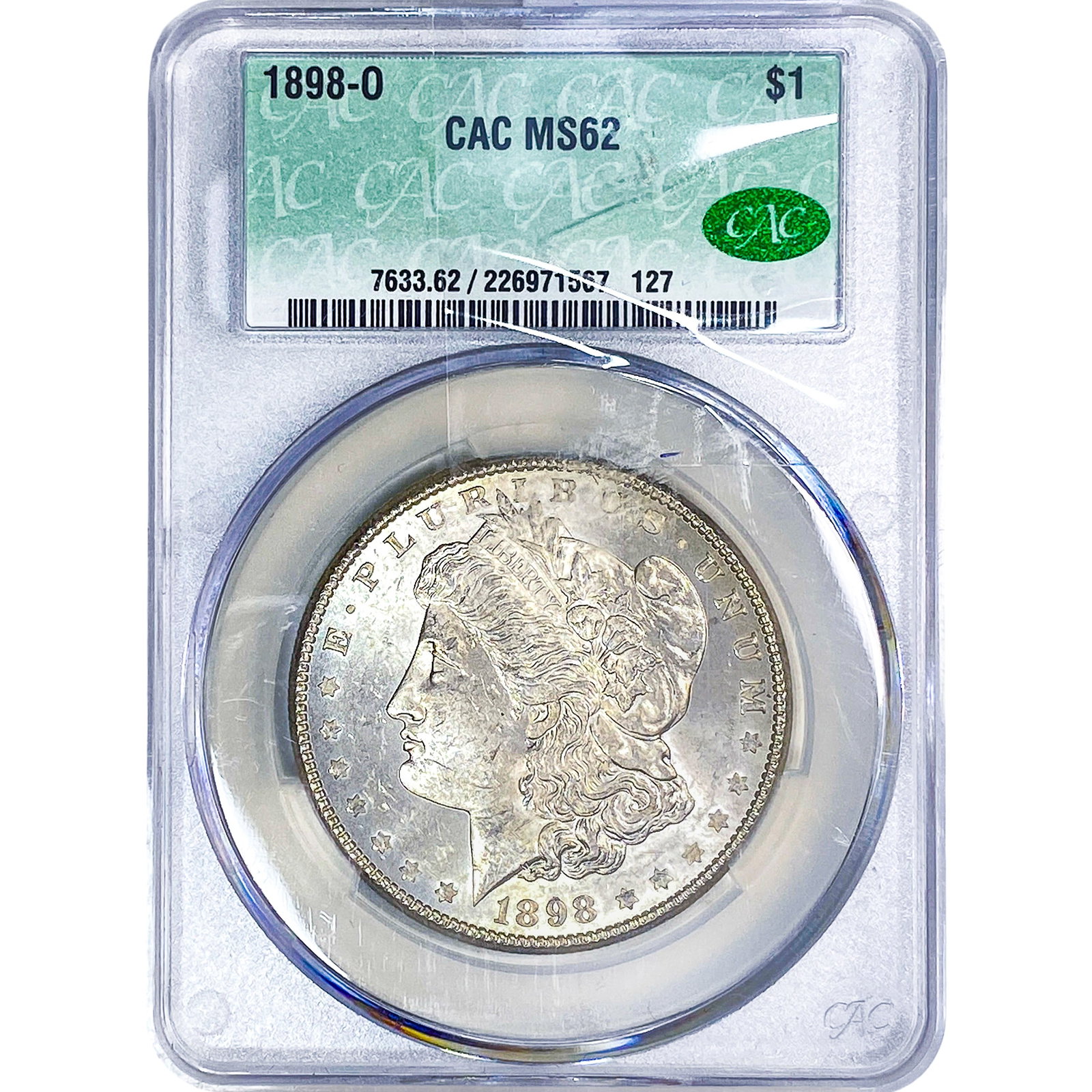1898-O Morgan Silver Dollar CAC MS62 (1 of 2)