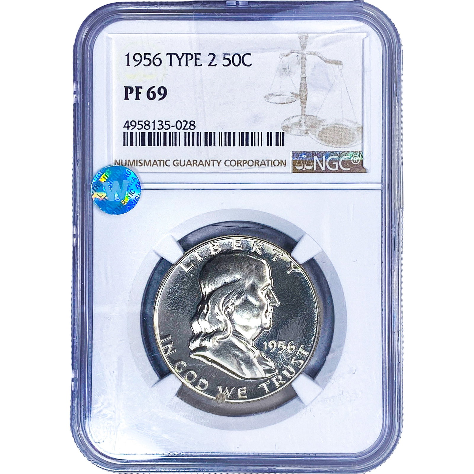 1956 Franklin Half Dollar NGC PF69 Type 2 (1 of 2)