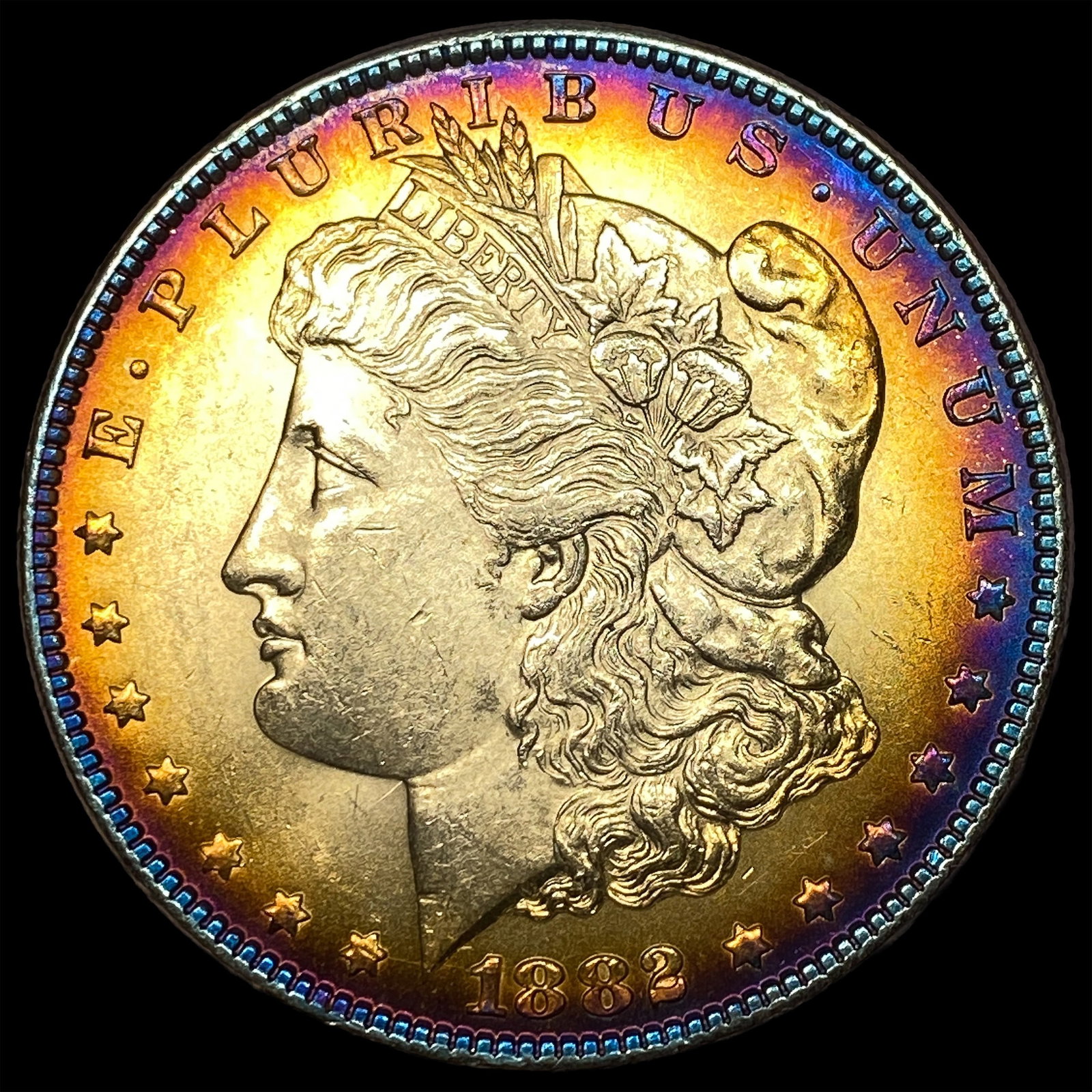 1882 Toned Morgan Silver Dollar UNCIRCULATED (1 of 2)