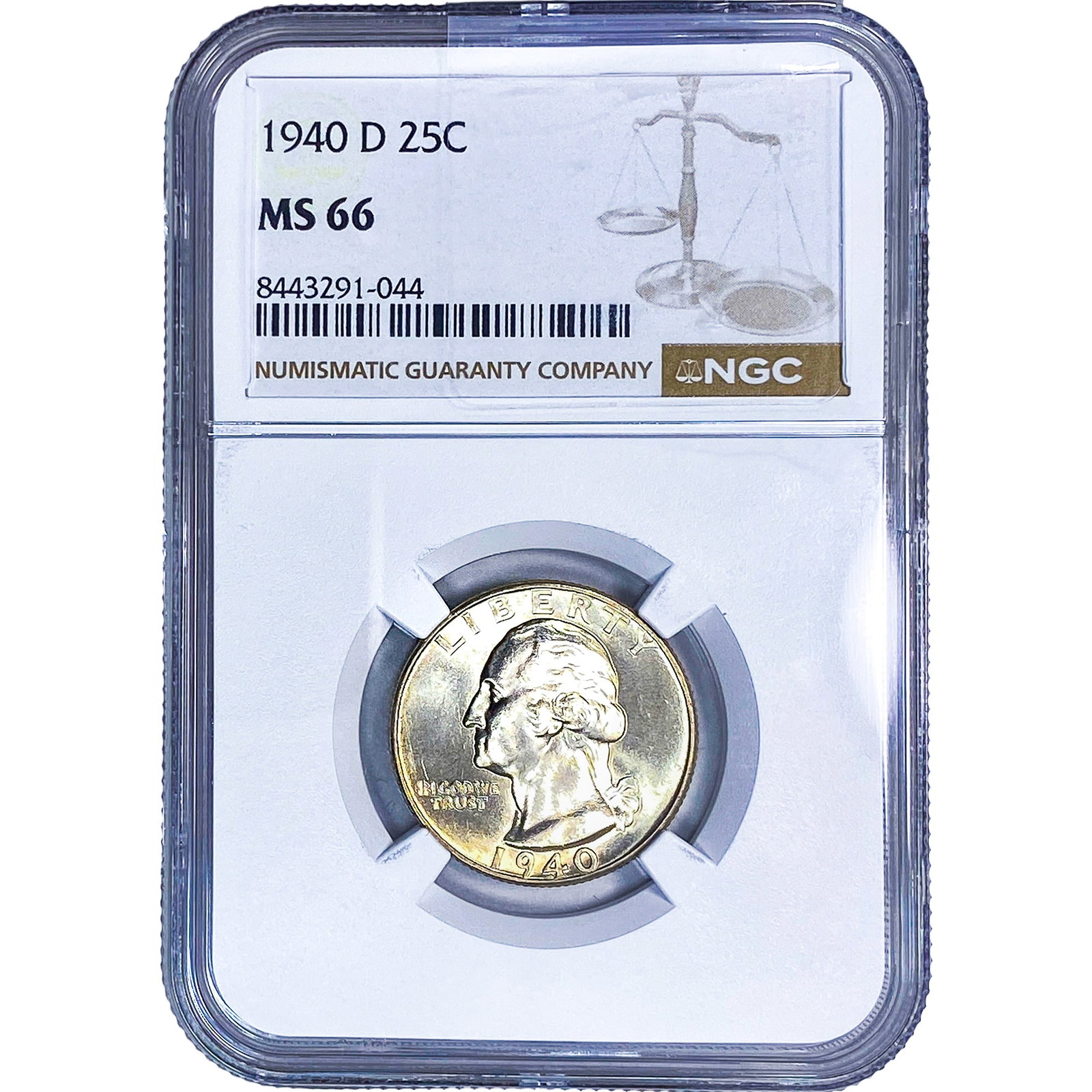 1940-D Washington Silver Quarter NGC MS66 (1 of 2)