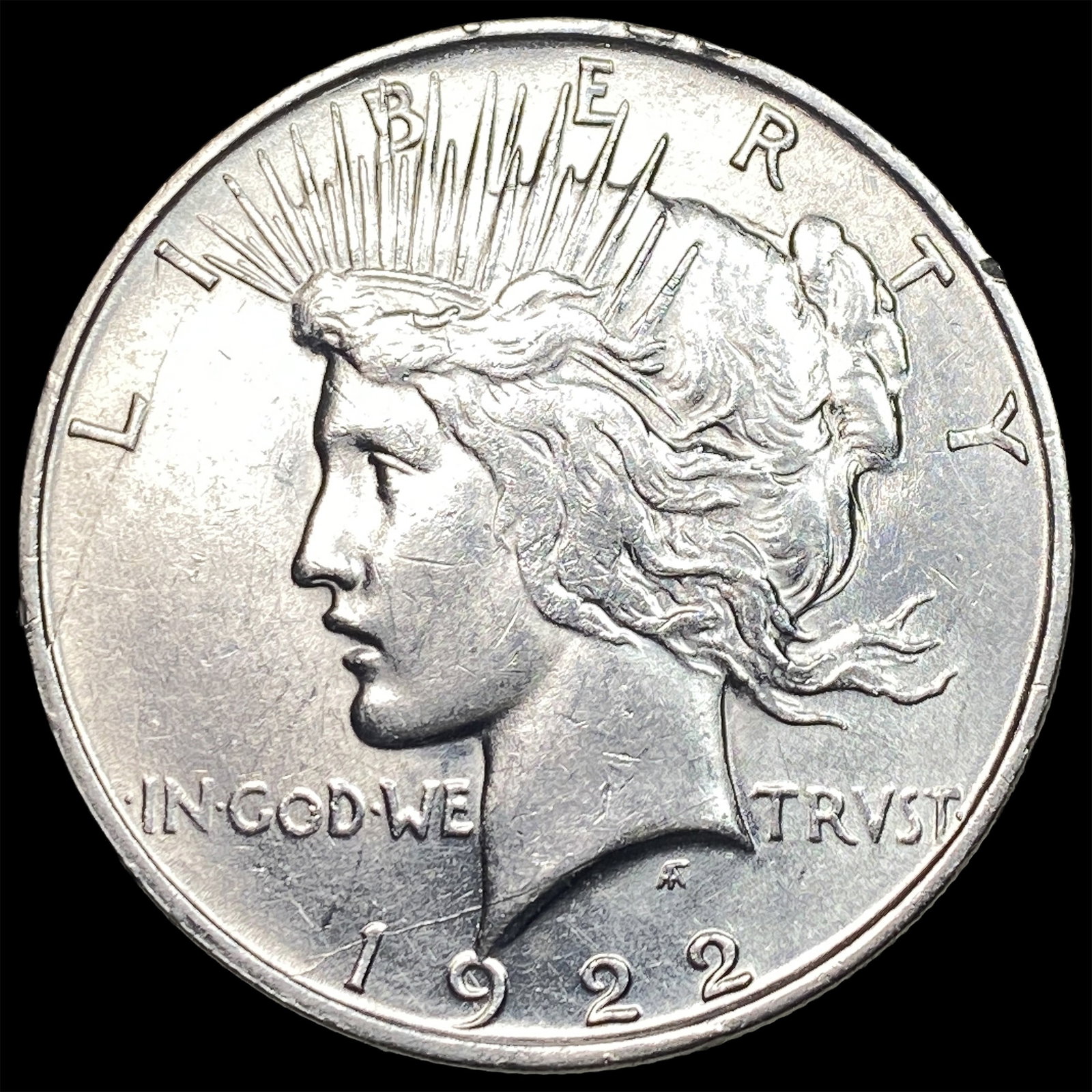 1922-D Silver Peace Dollar CHOICE AU (1 of 2)