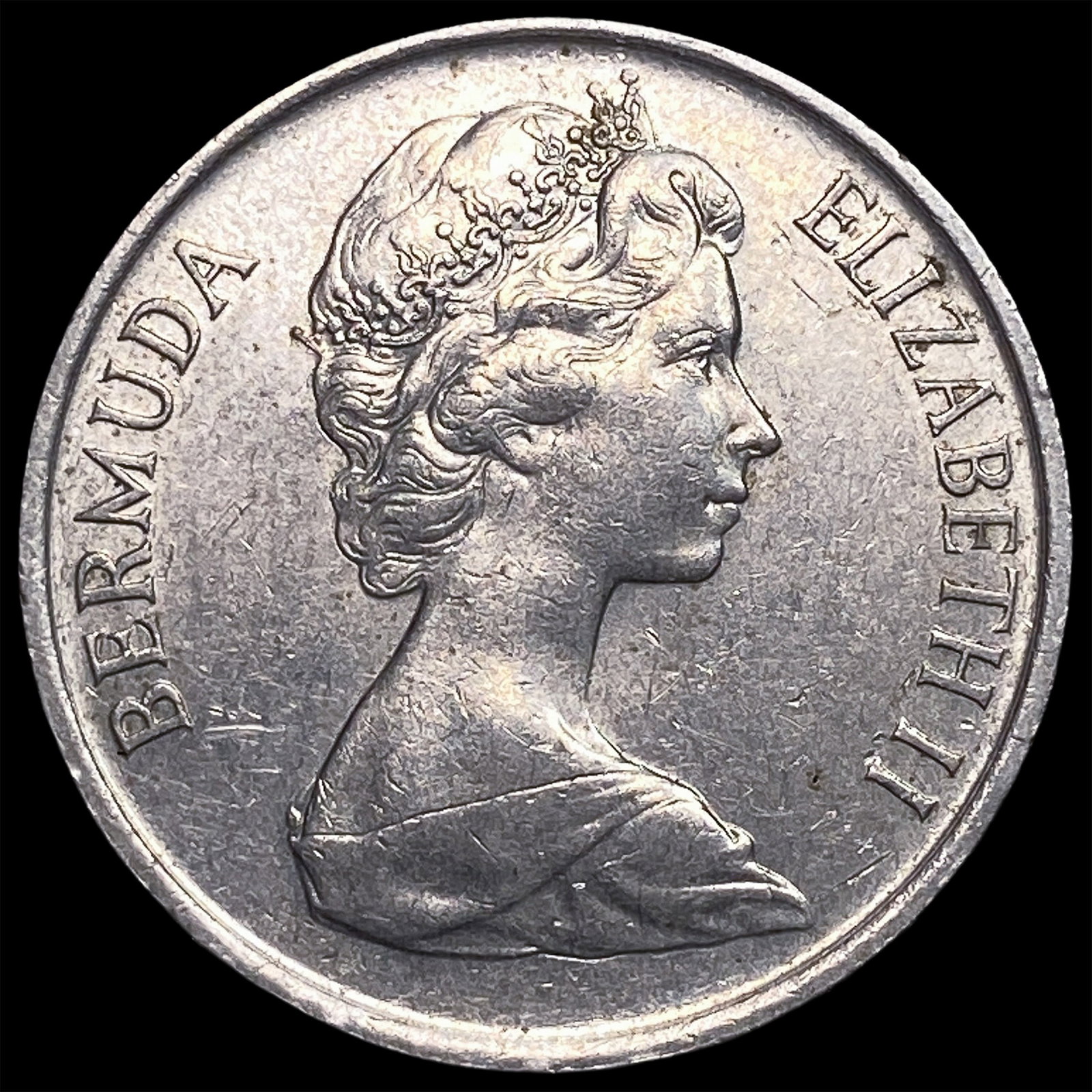 1982 Bermuda Copper Nickel 25 Cents: 1982 Bermuda Copper Nickel 25 Cents