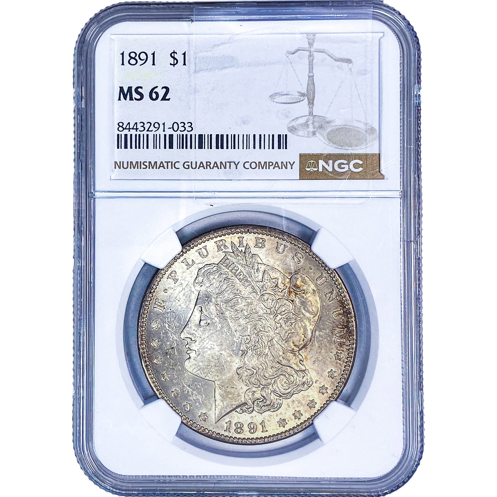 1891 Morgan Silver Dollar NGC MS62 (1 of 2)