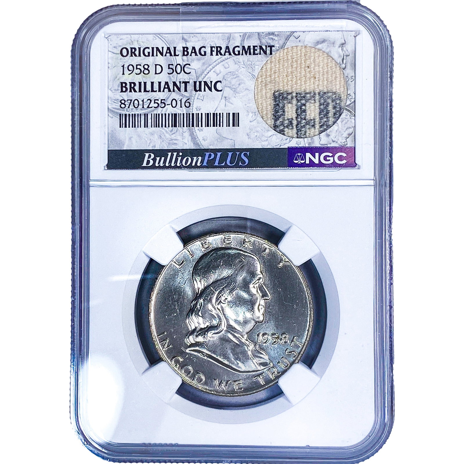 1958-D Franklin Half Dollar NGC BU (1 of 2)