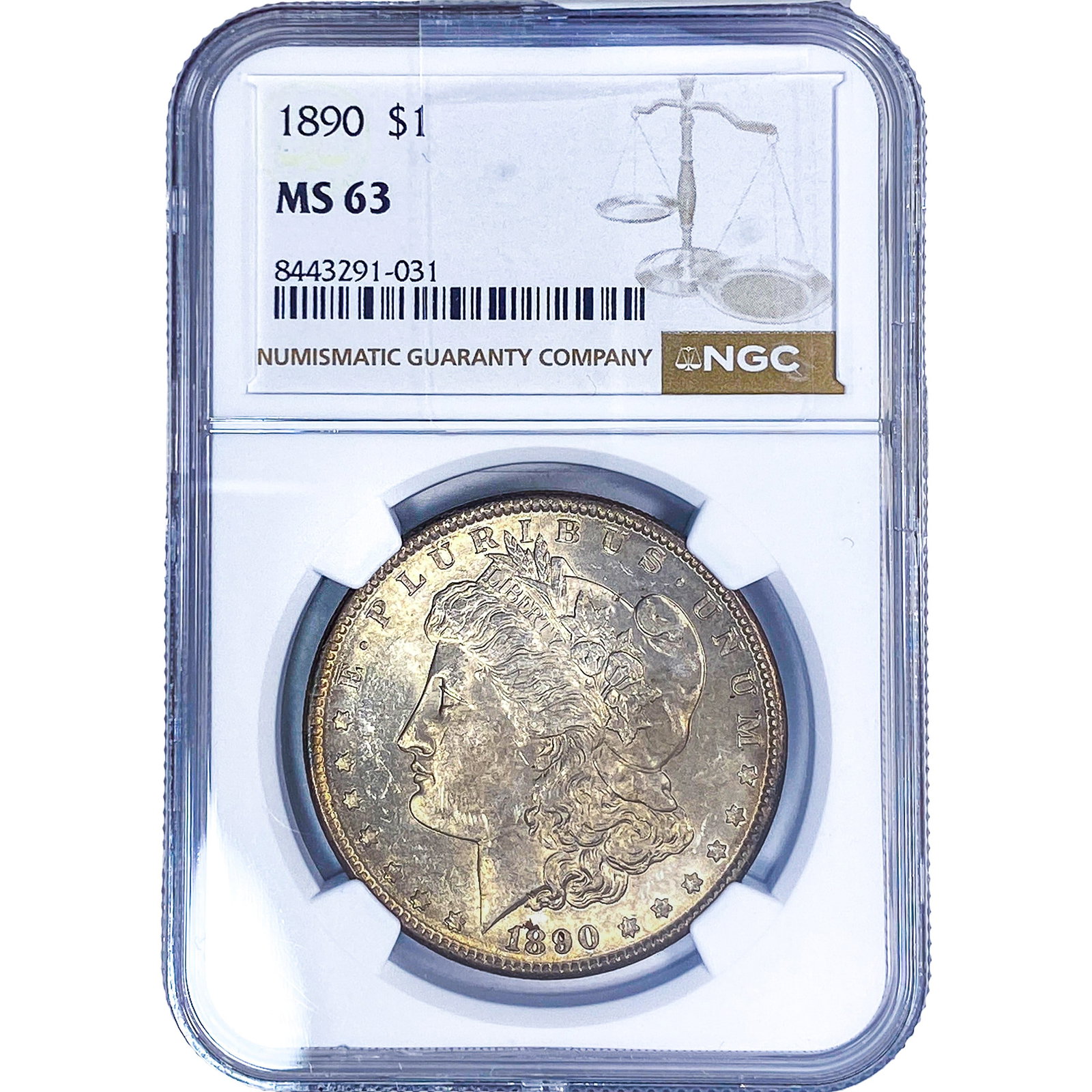 1890 Morgan Silver Dollar NGC MS63: 1890 Morgan Silver Dollar NGC MS63