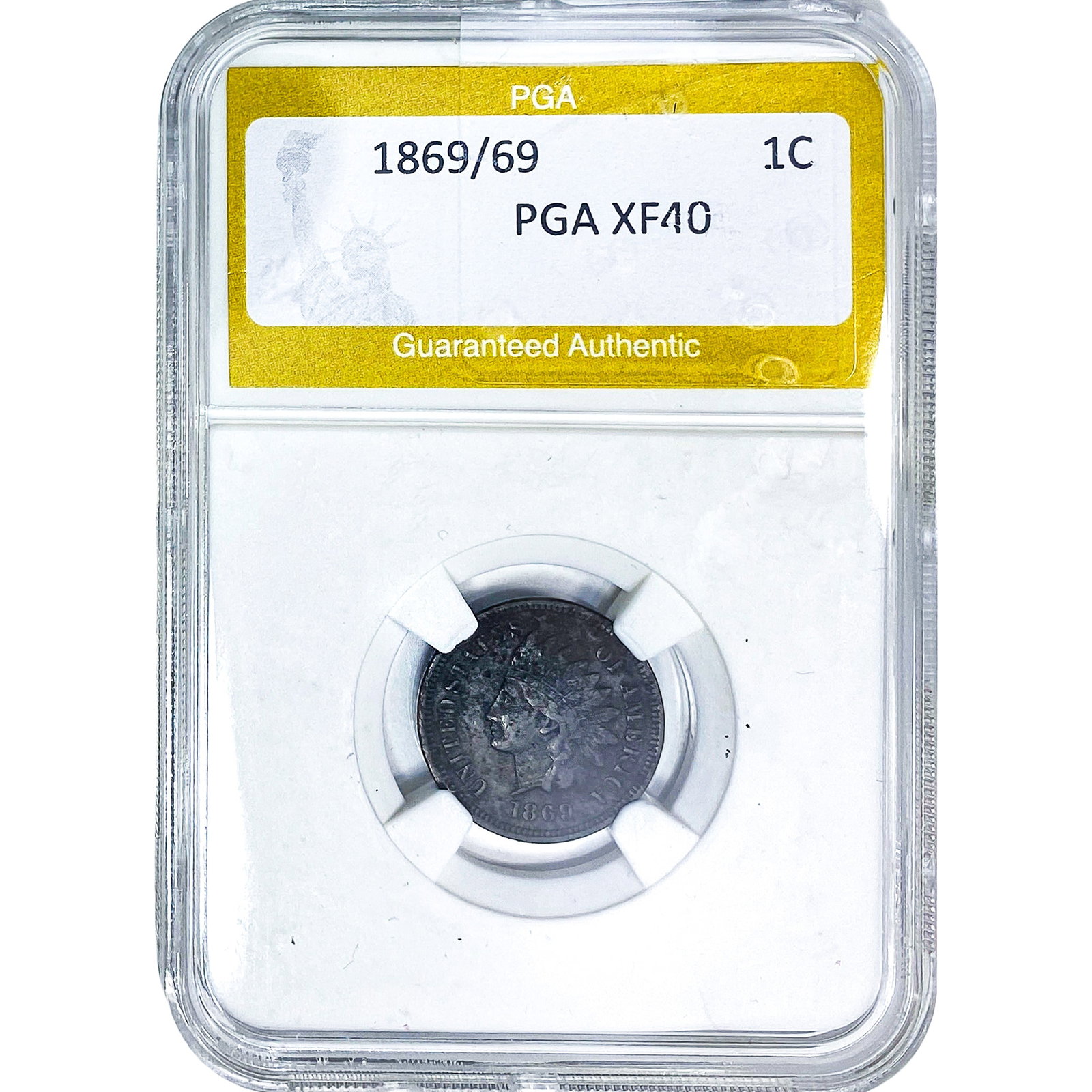 1869/69 Indian Head Cent PGA XF40: 1869/69 Indian Head Cent PGA XF40