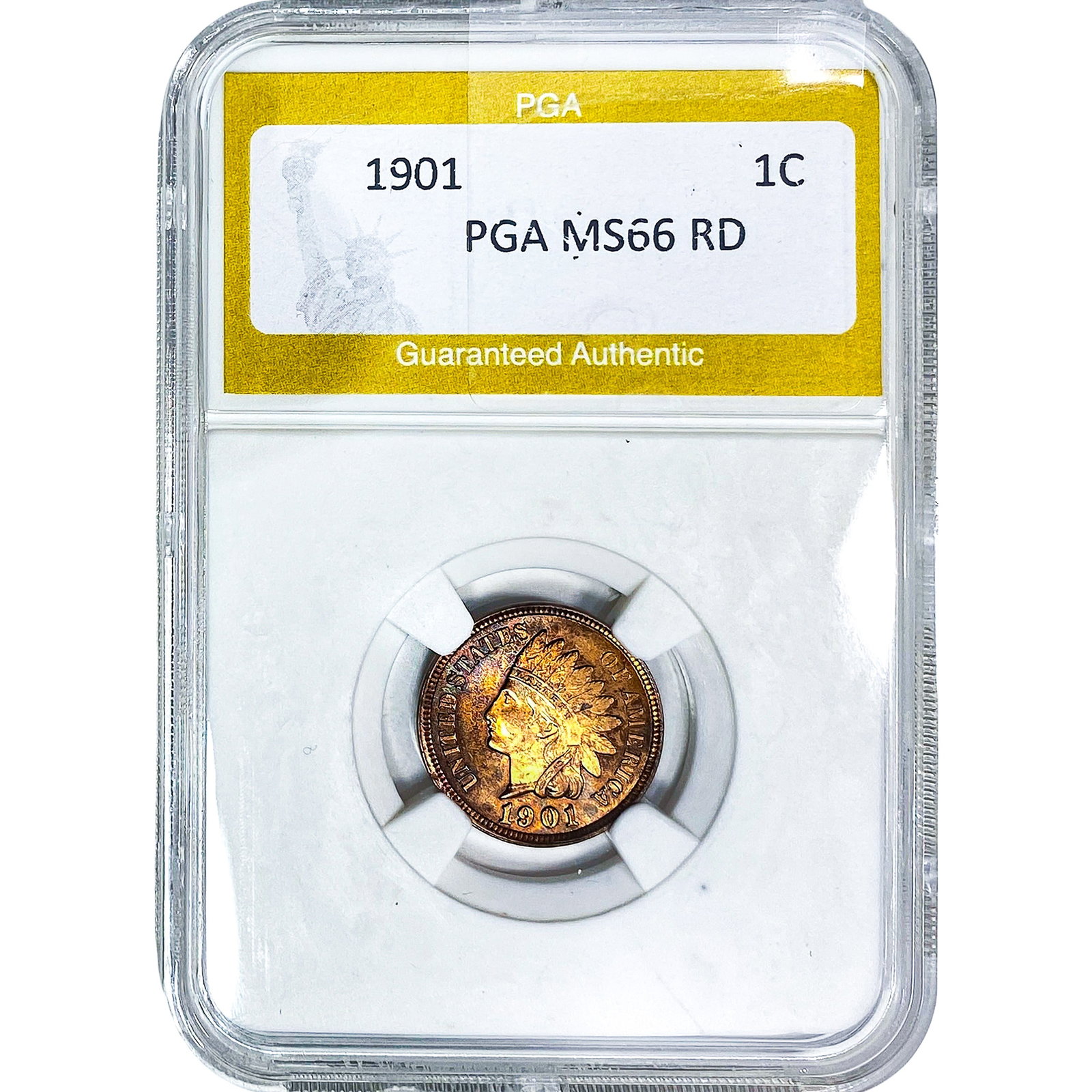 1901 Indian Head Cent PGA MS66 RD (1 of 2)