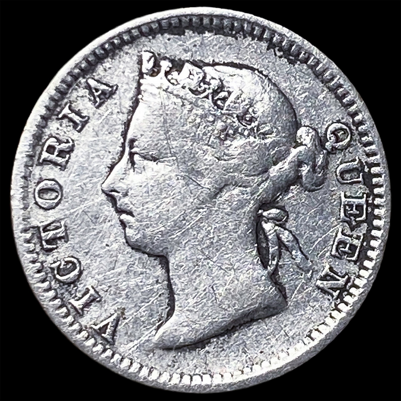 1899 Hong Kong Victoria Silver 5 Cents (1 of 2)