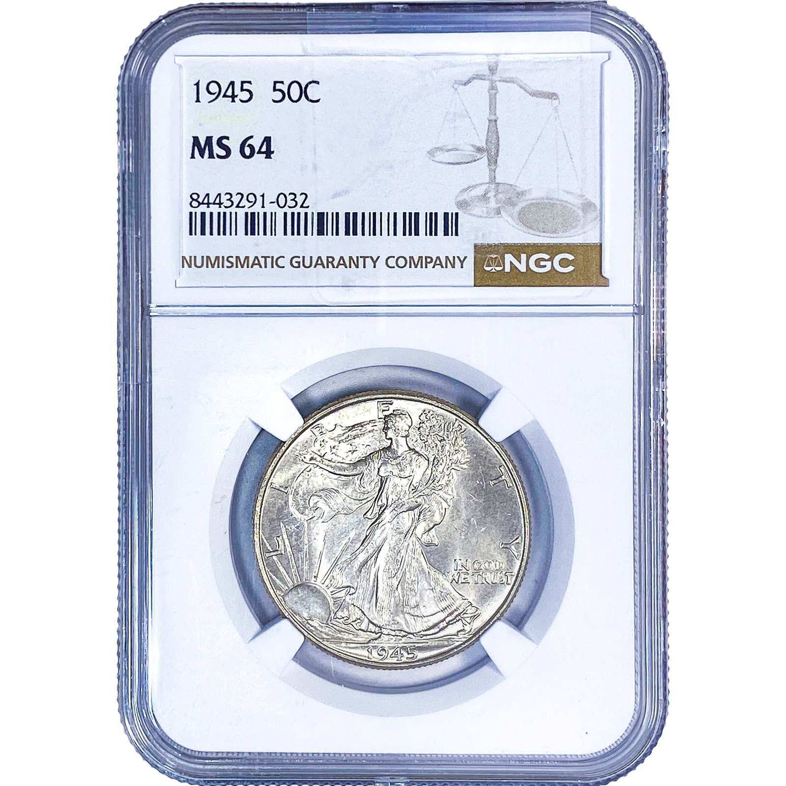1945 Walking Liberty Half Dollar NGC MS64 (1 of 2)