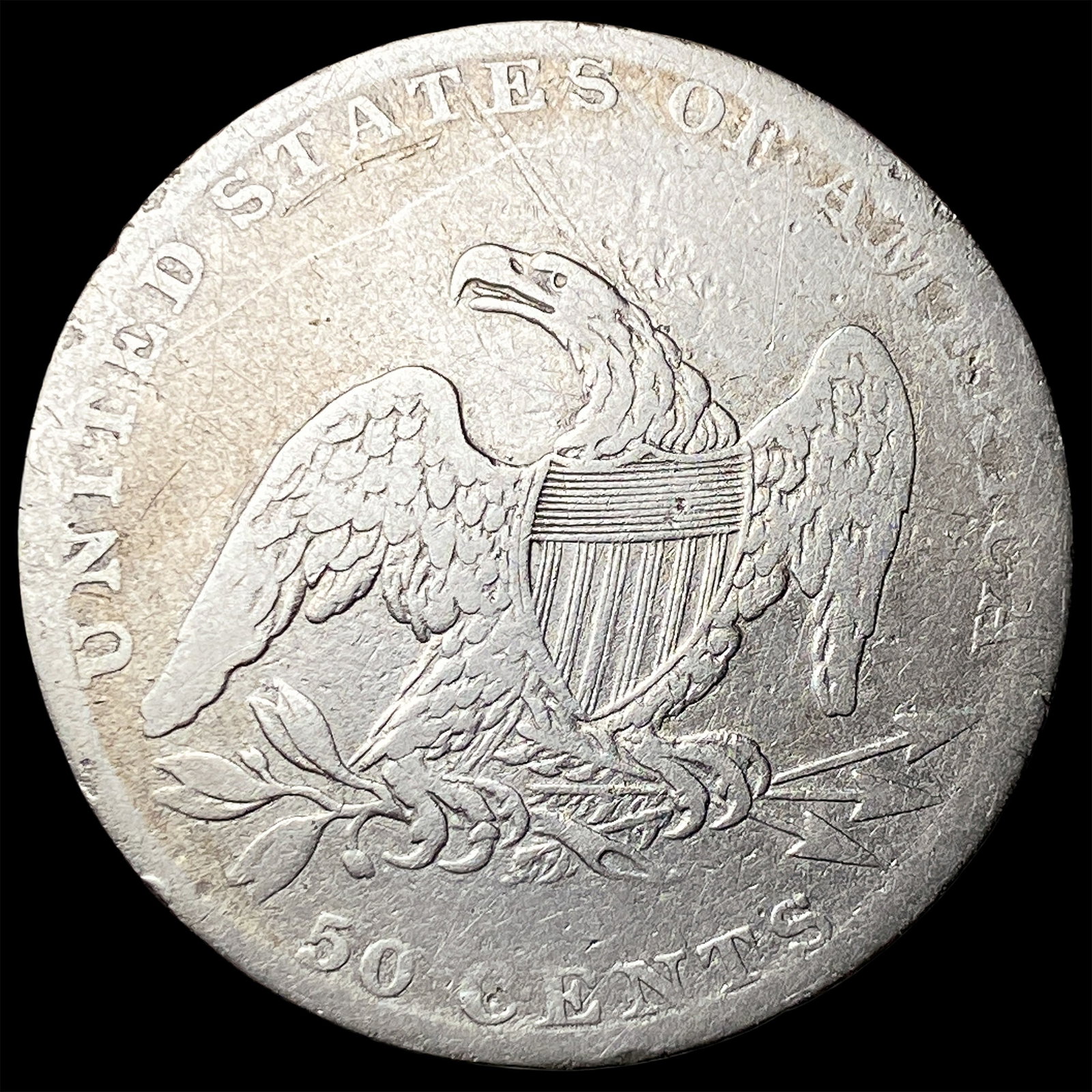 1837 Capped Bust Half Dollar ABOUT UNCIRCULATED - 2