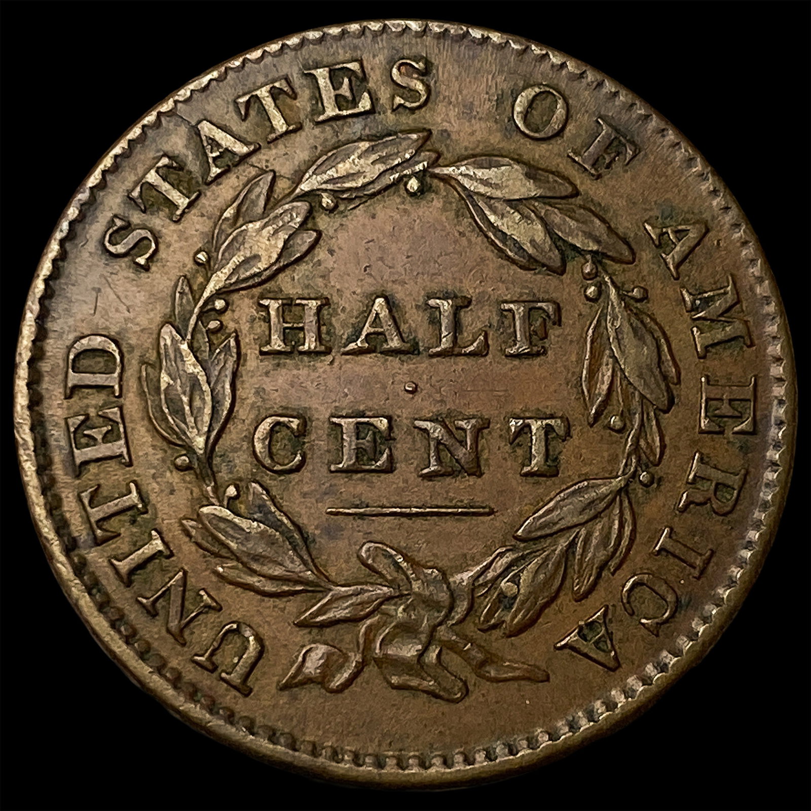 1832 Classic Head Half Cent LIGHTLY CIRCULATED - 2
