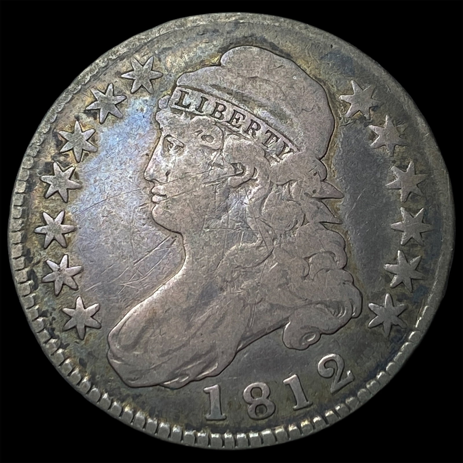 1812 Capped Bust Half Dollar LIGHTLY CIRCULATED