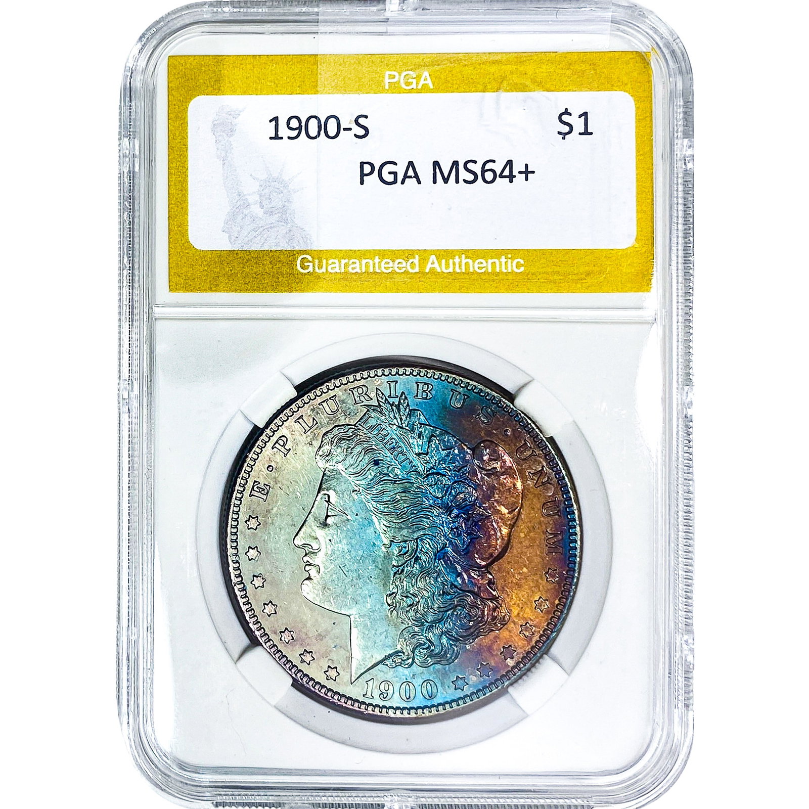 1900-S Morgan Silver Dollar PGA MS64+: 1900-S Morgan Silver Dollar PGA MS64+